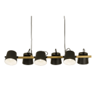 Aneta Lighting - ESPRESSO taklampe svart/tre, 6xE14