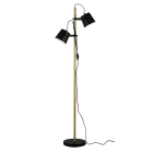 Aneta Lighting - ESPRESSO golvlampe svart/tre, 2xE14