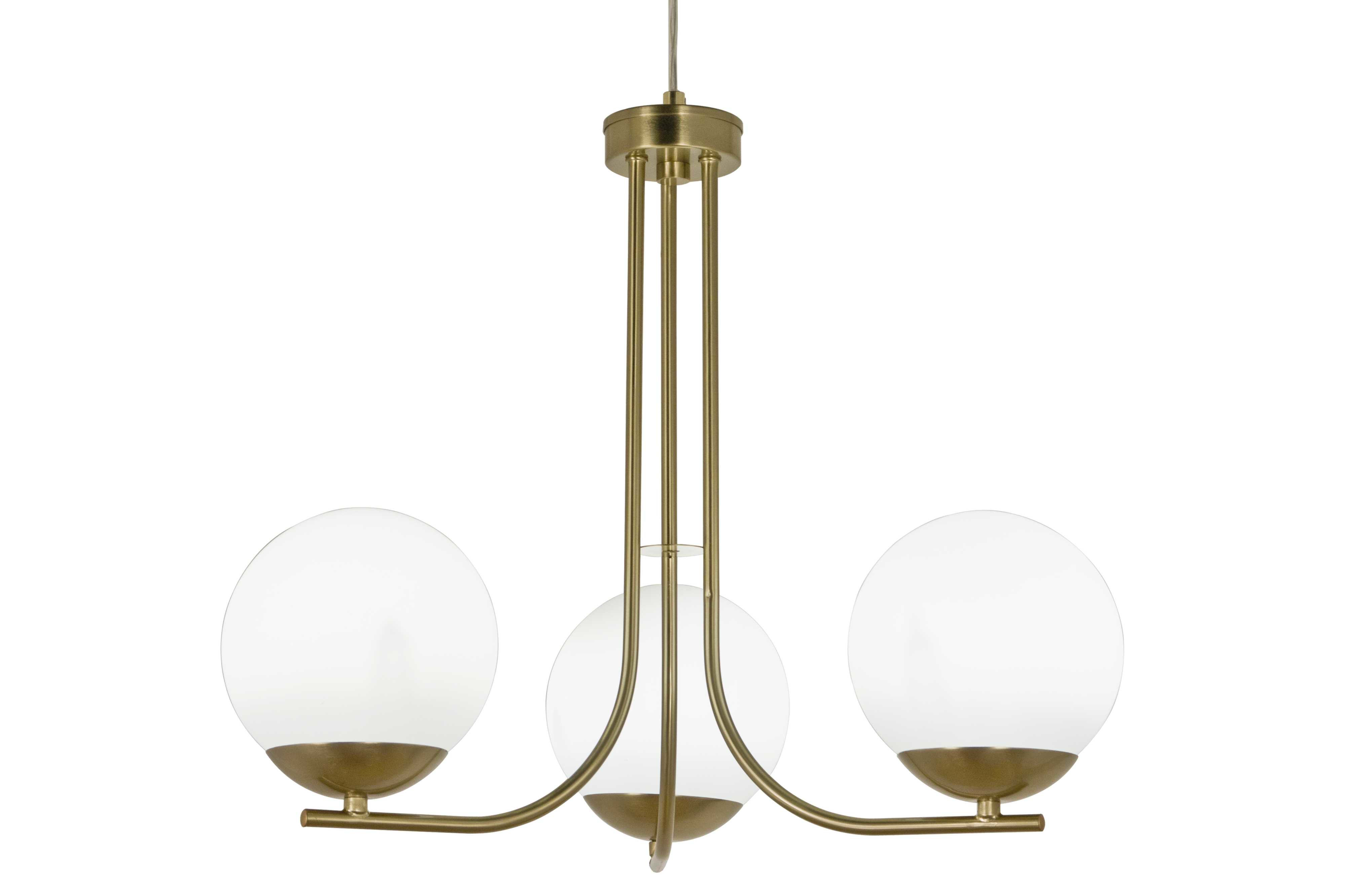 Aneta Lighting - ORFEUS taklampe messing/opal, 3xE14