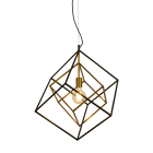 Aneta Lighting - CUBES taklampe svart/messing, E27
