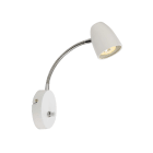 Aneta Lighting - SANDNES vegglampe hvit m/dimmer, max 6W GU10