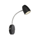 Aneta Lighting - SANDNES vegglampe svart m/dimmer, max 6W GU10