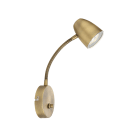 Aneta Lighting - SANDNES vegglampe antikk m/dimmer, max 6W GU10
