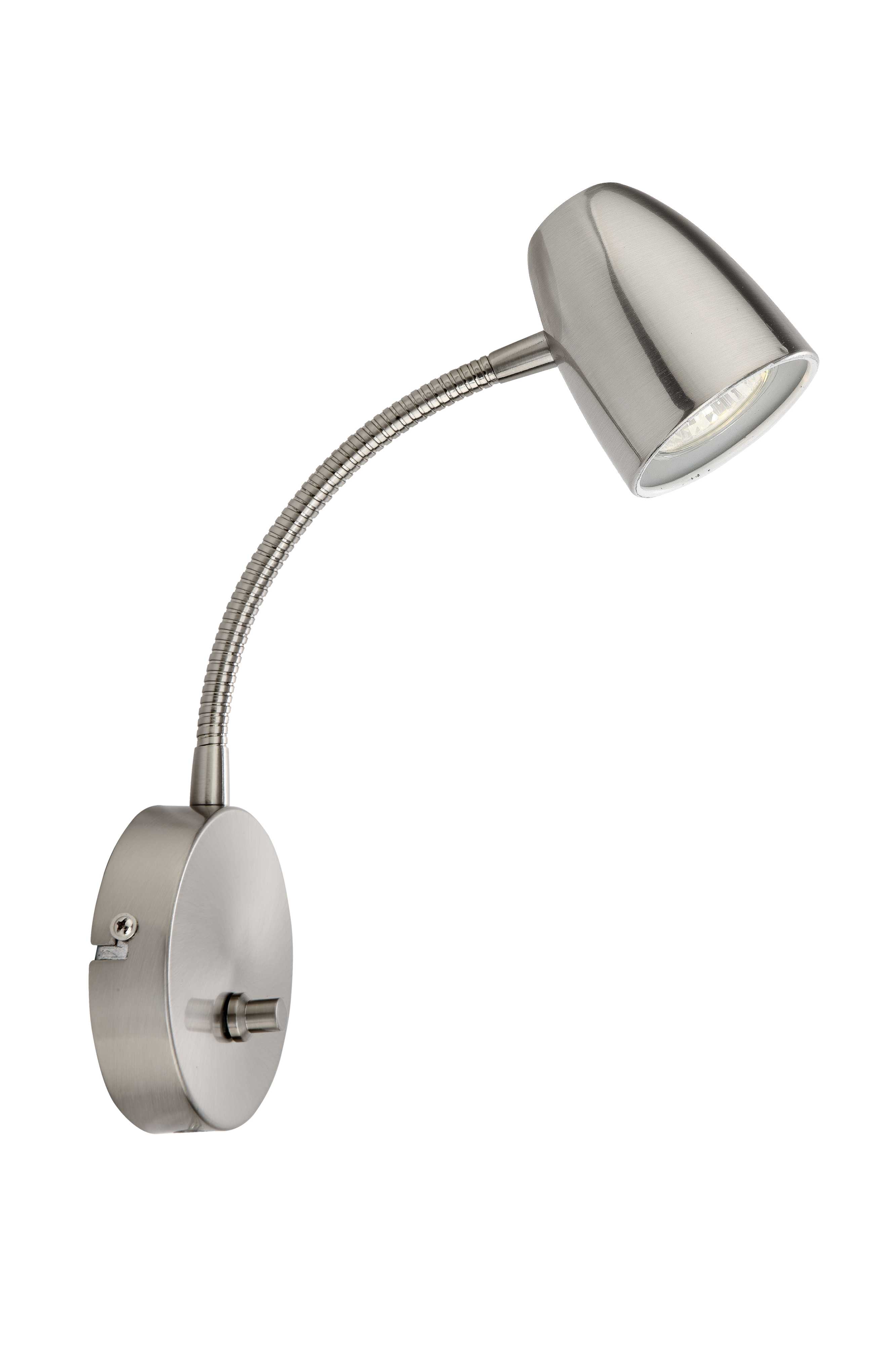 Aneta Lighting - SANDNES vegglampe stål m/dimmer, max 6W GU10