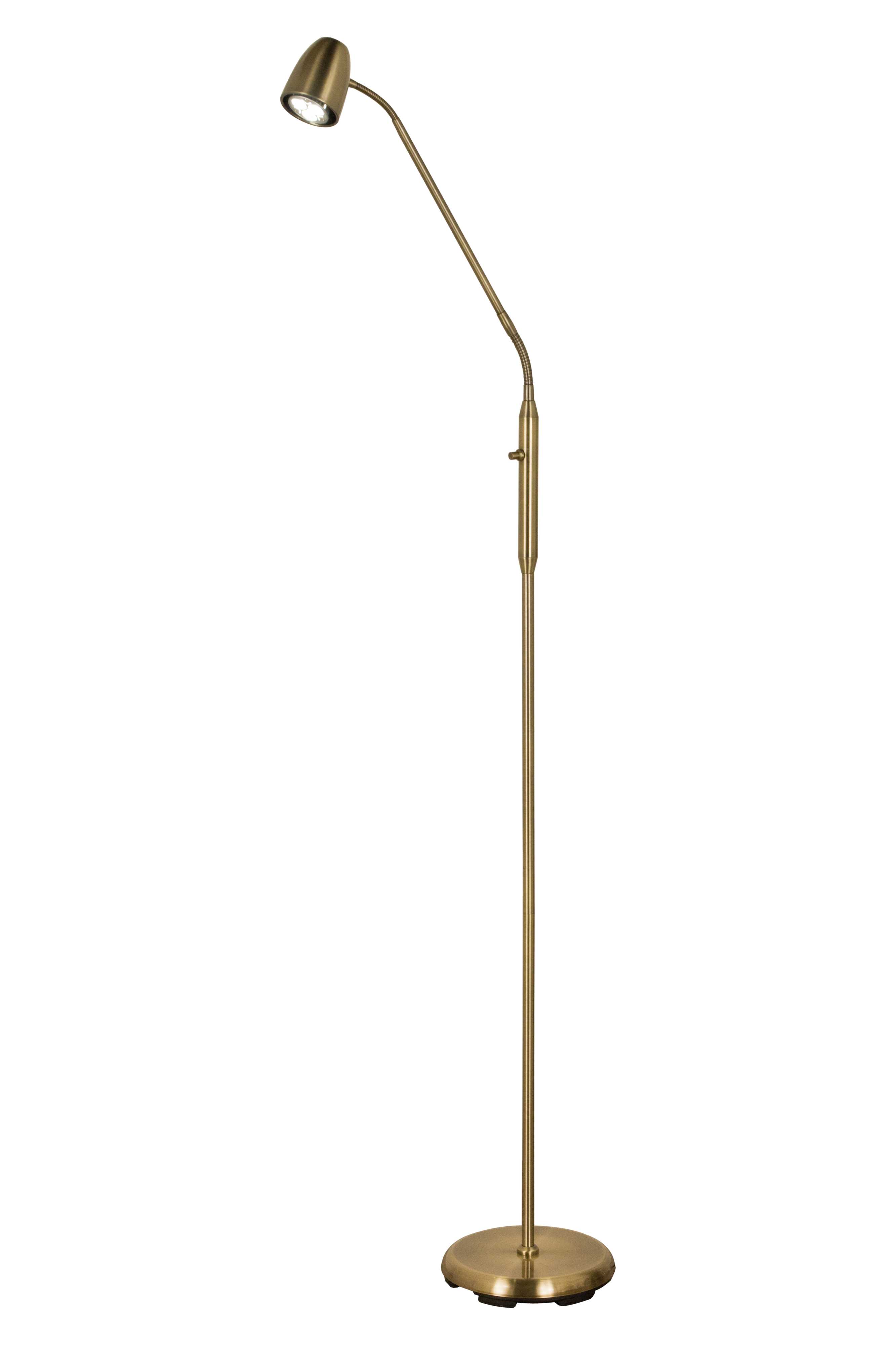 Aneta Lighting - SANDNES golvlampe antikk m/dimmer, max 8W GU10