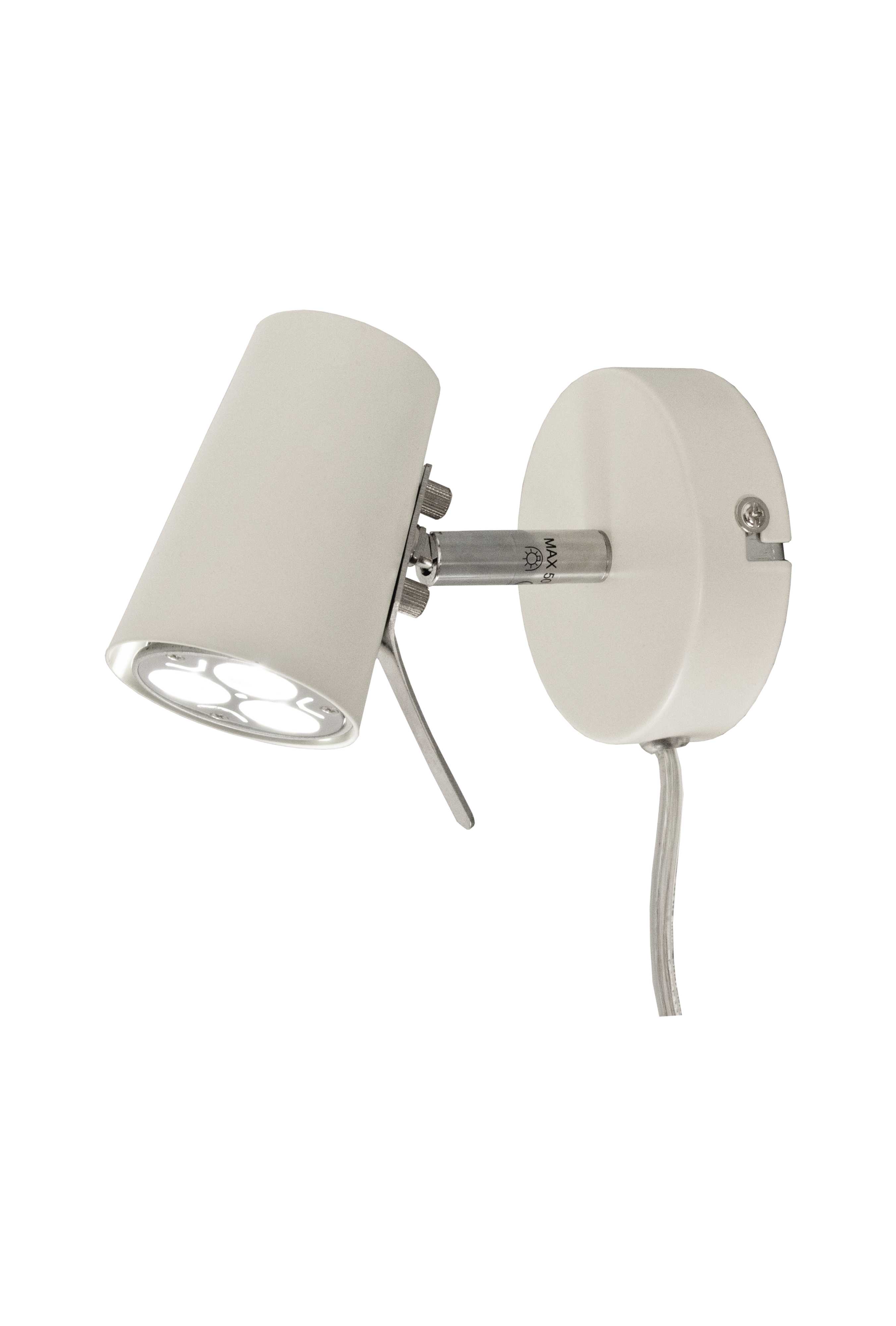 Aneta Lighting - PILOT veggspot hvit, GU10