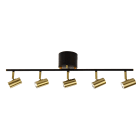 Aneta Lighting - GUSTO takspot skinne 5-lys sort, LED 5W