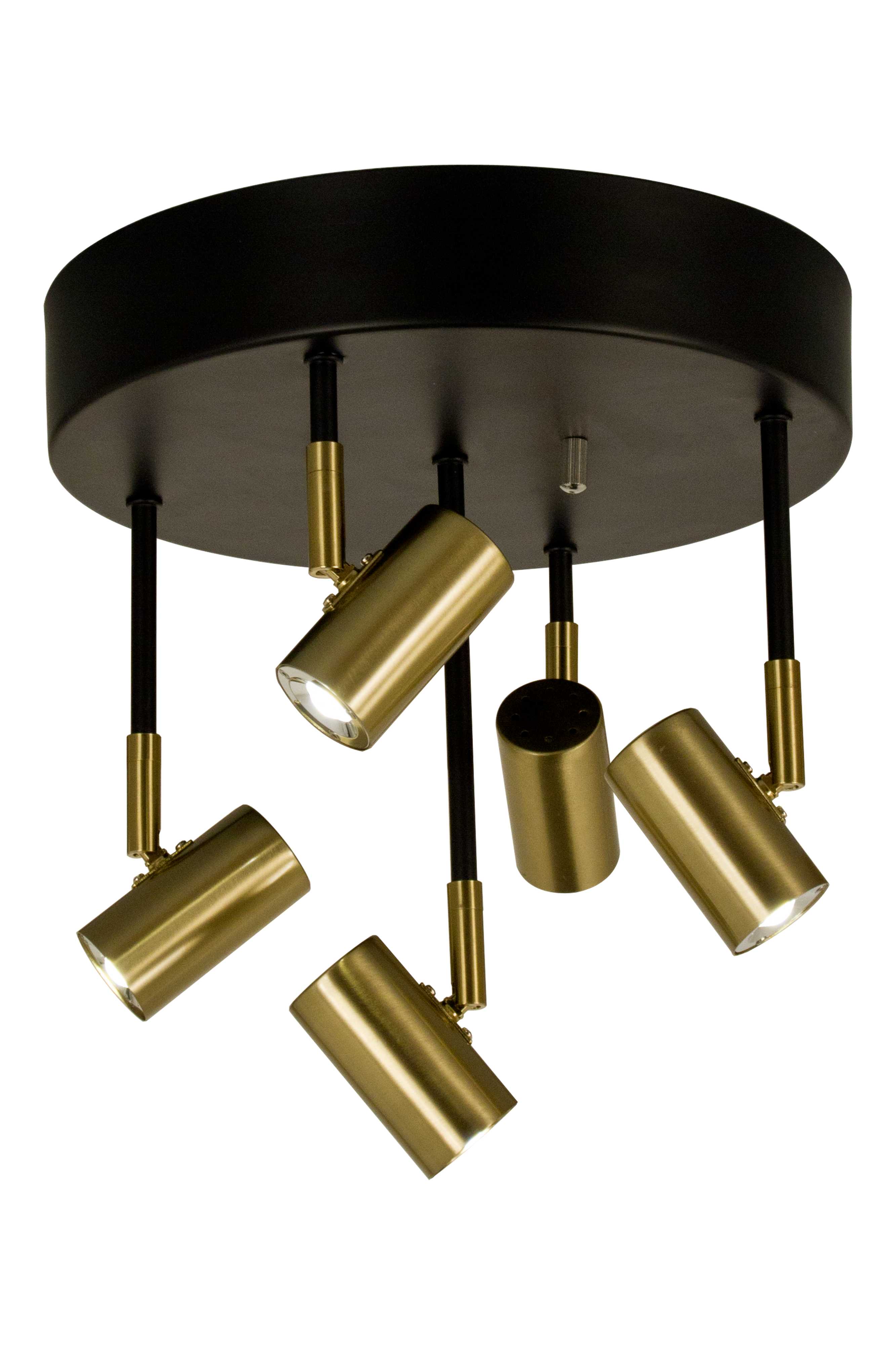 Aneta Lighting - GUSTO takspot rund 5-lys sort, LED 5W