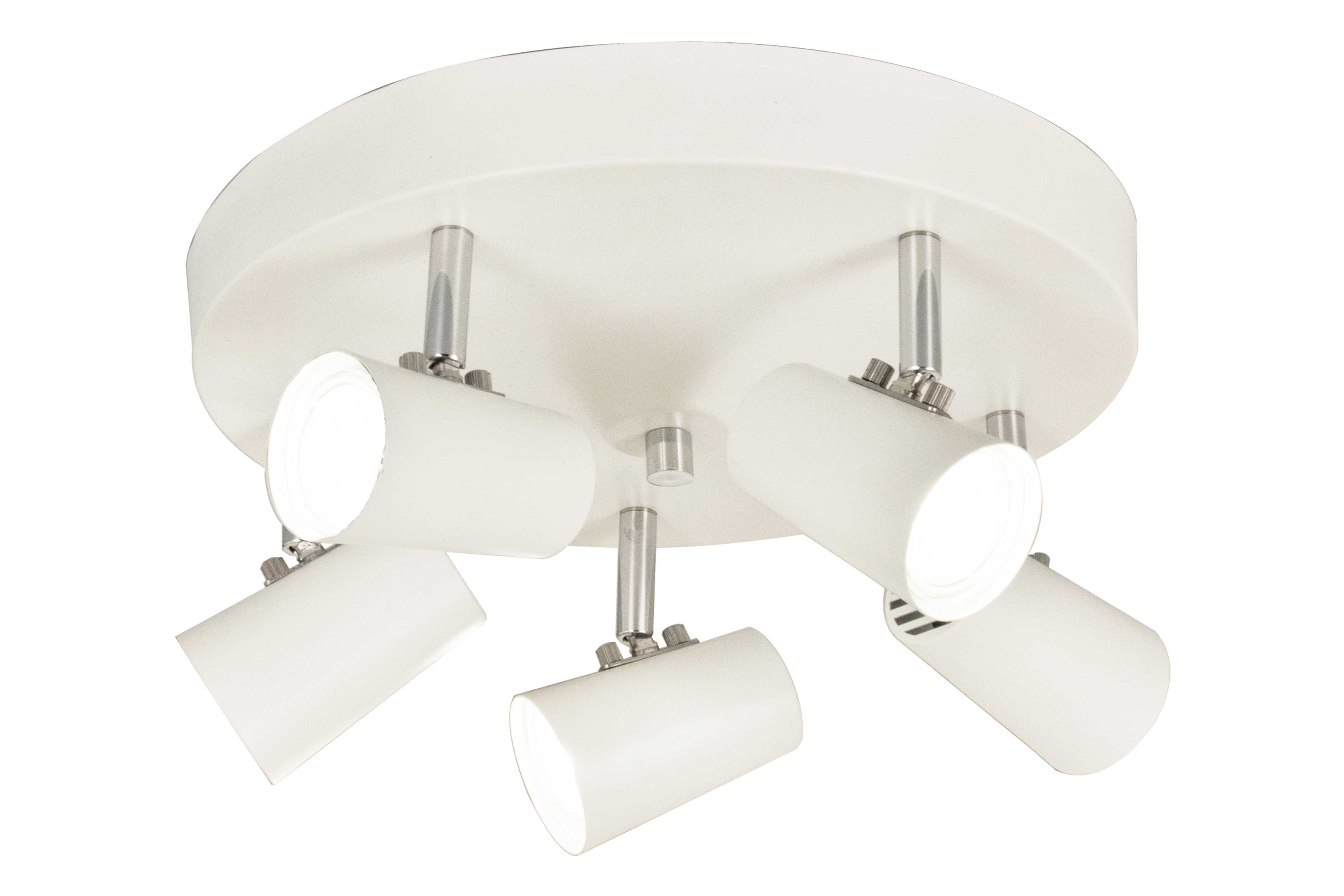 Aneta Lighting - PILOT takspot rund 5-lys hvit, max 5x50W GU10