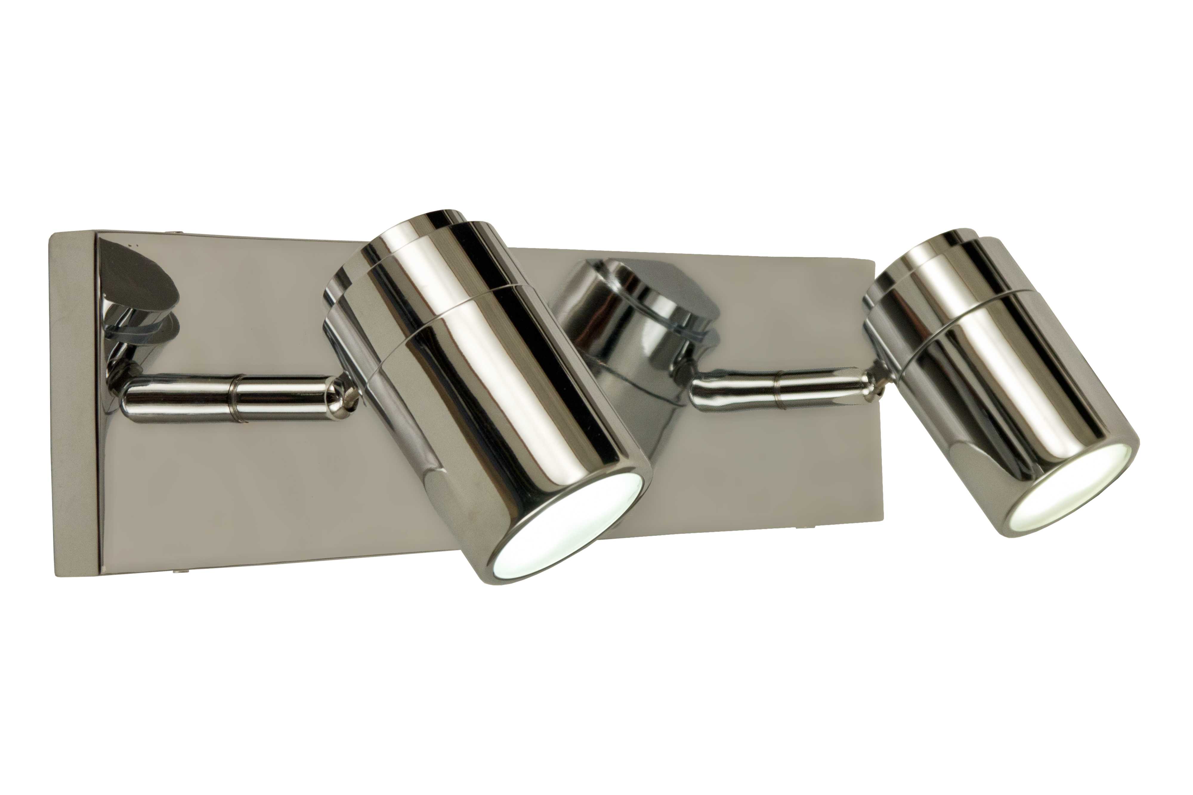 Aneta Lighting - LIVORNO spot 2-lys krom for tak/vegg. IP44, 2xGU10