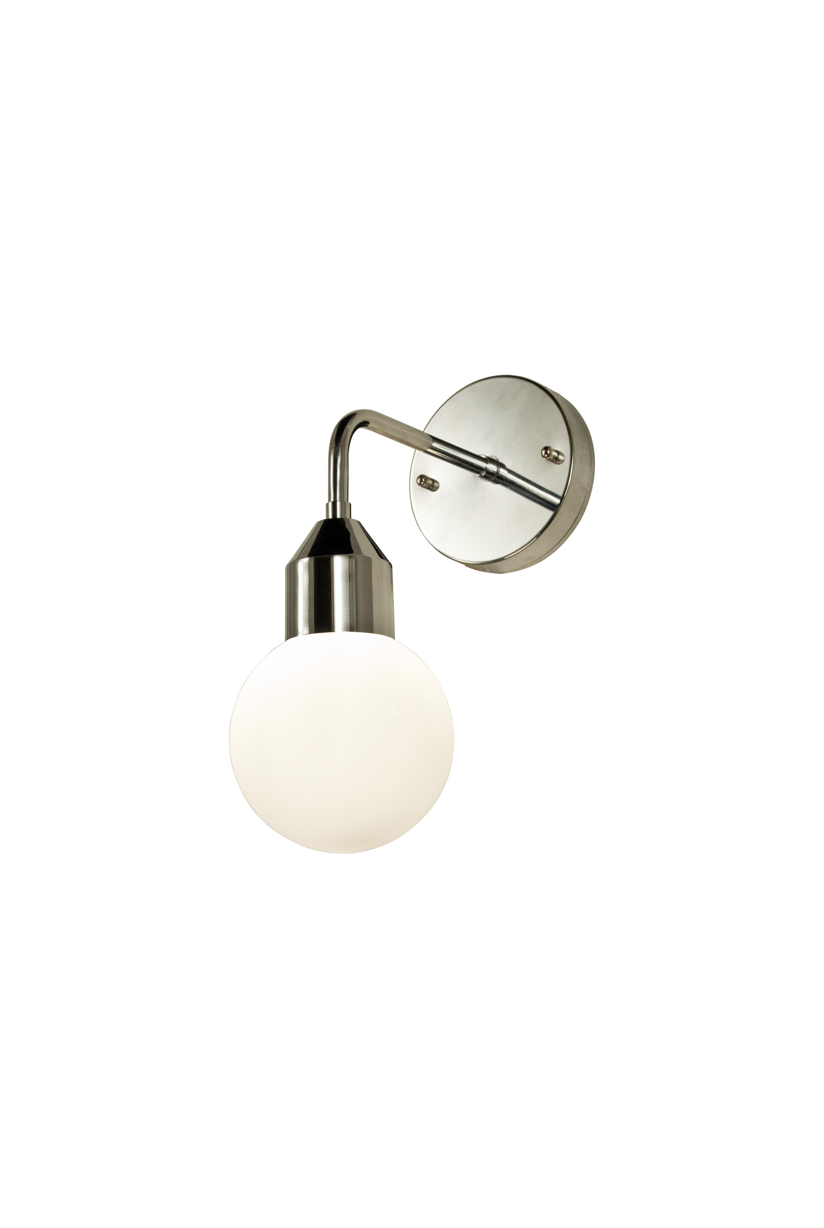 Aneta Lighting - Florens Vegglampe Krom/Opal