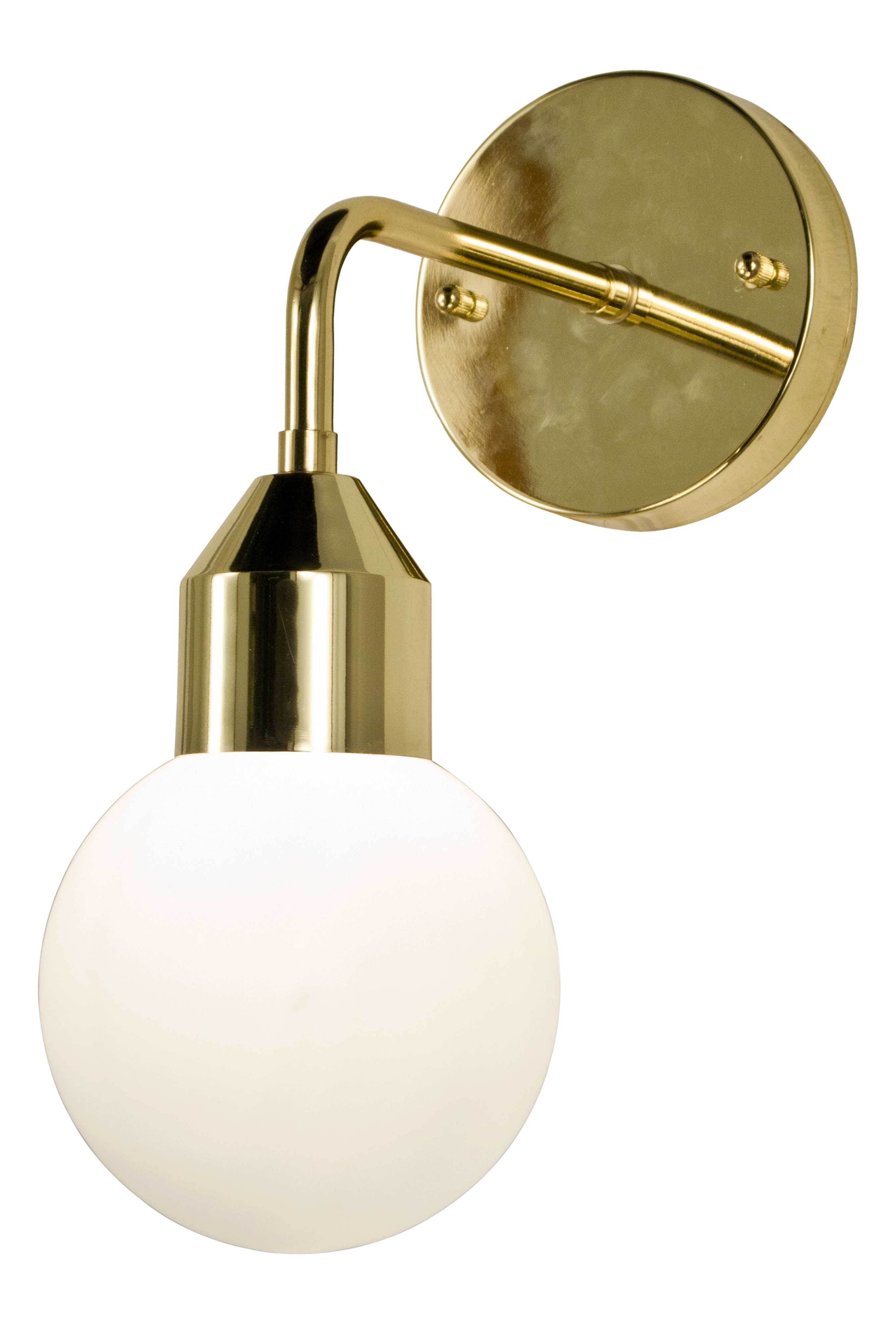 Aneta Lighting - Florens Vegglampe Messing/Opal