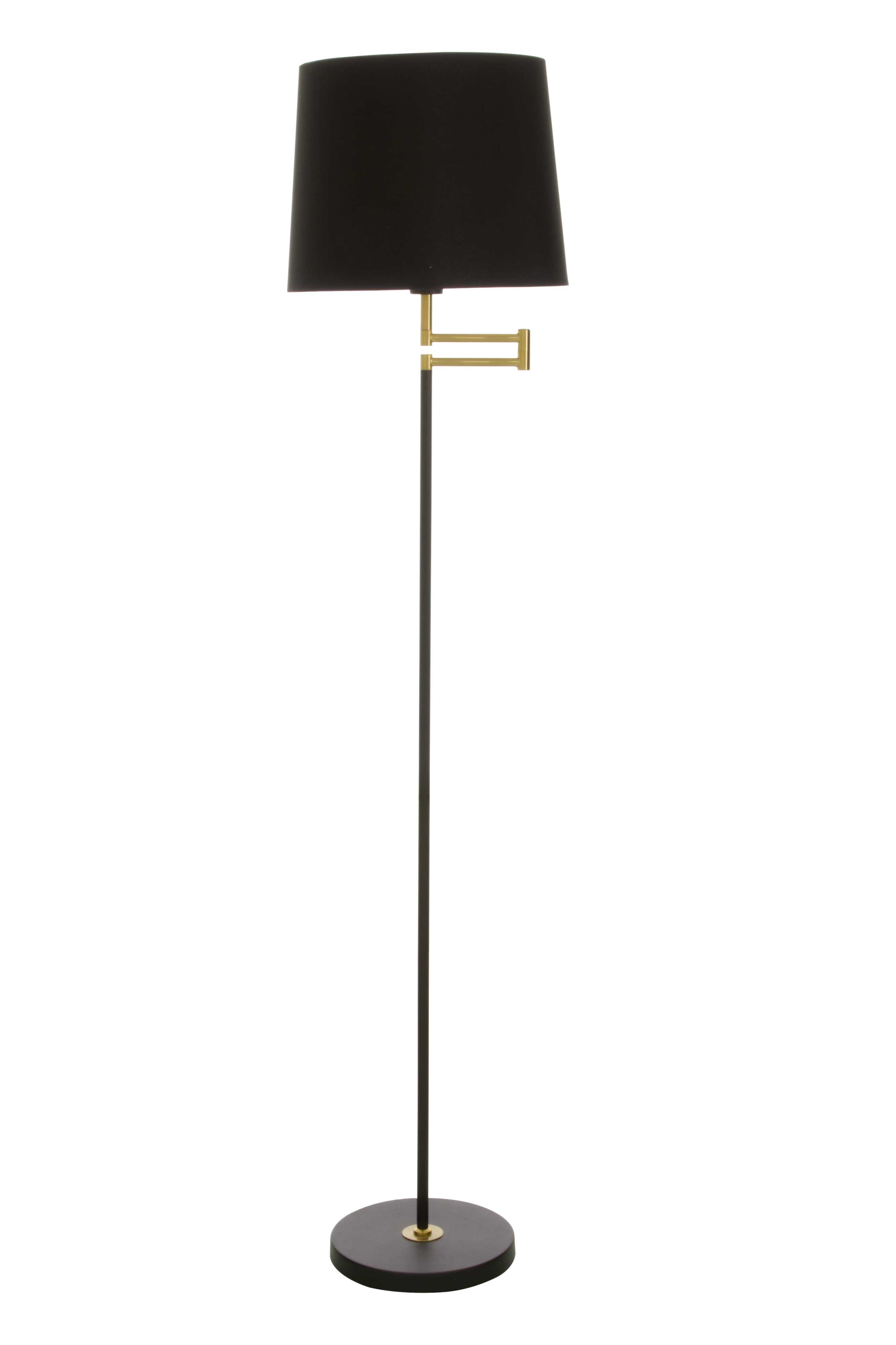 Aneta Lighting - BIRKA GULVLAMPE SVART/MESSING