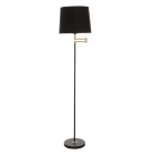 Aneta Lighting - BIRKA GULVLAMPE SVART/MESSING