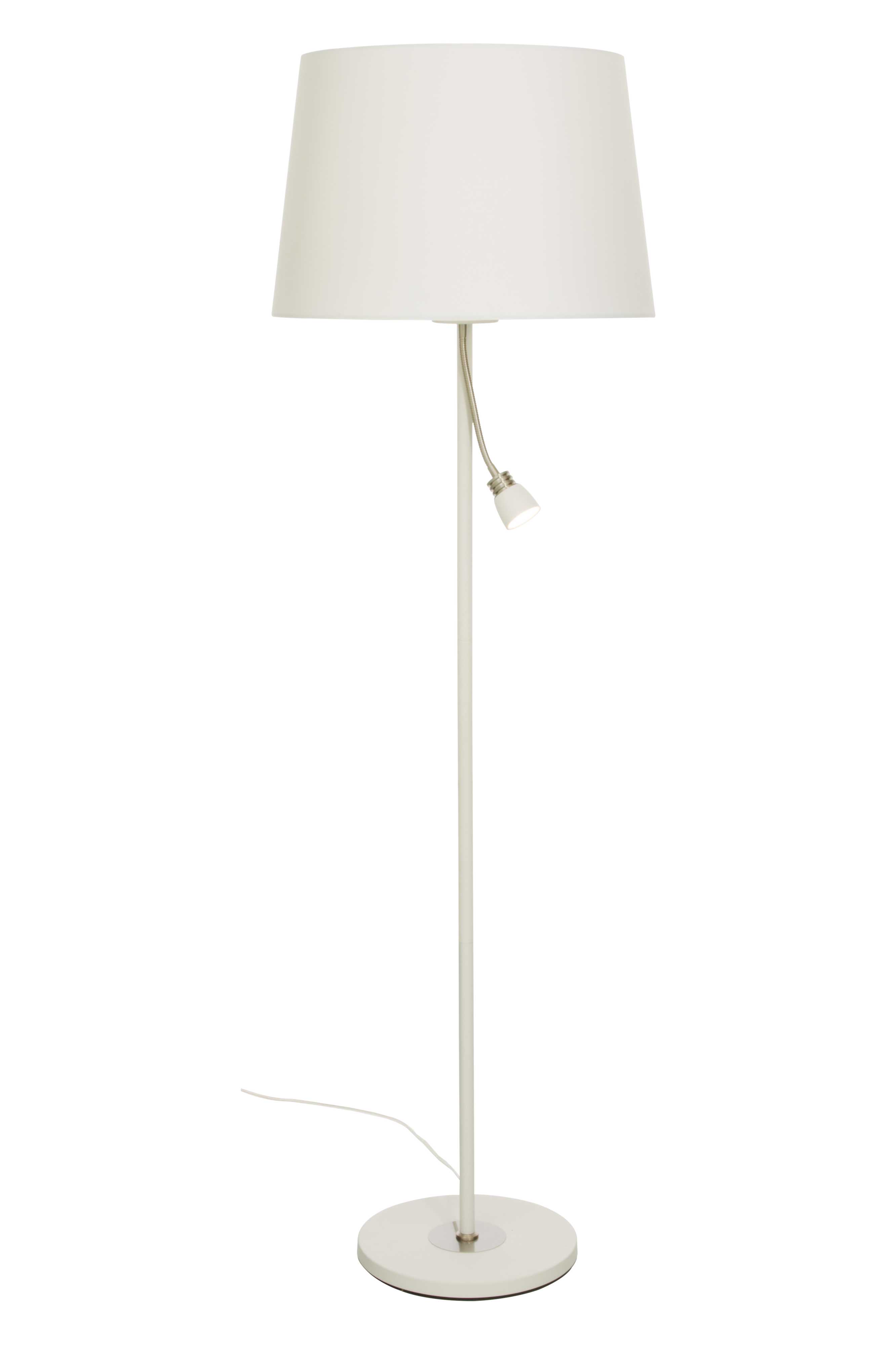 Aneta Lighting - EKETORP GULVLAMPE HVIT/STÅL