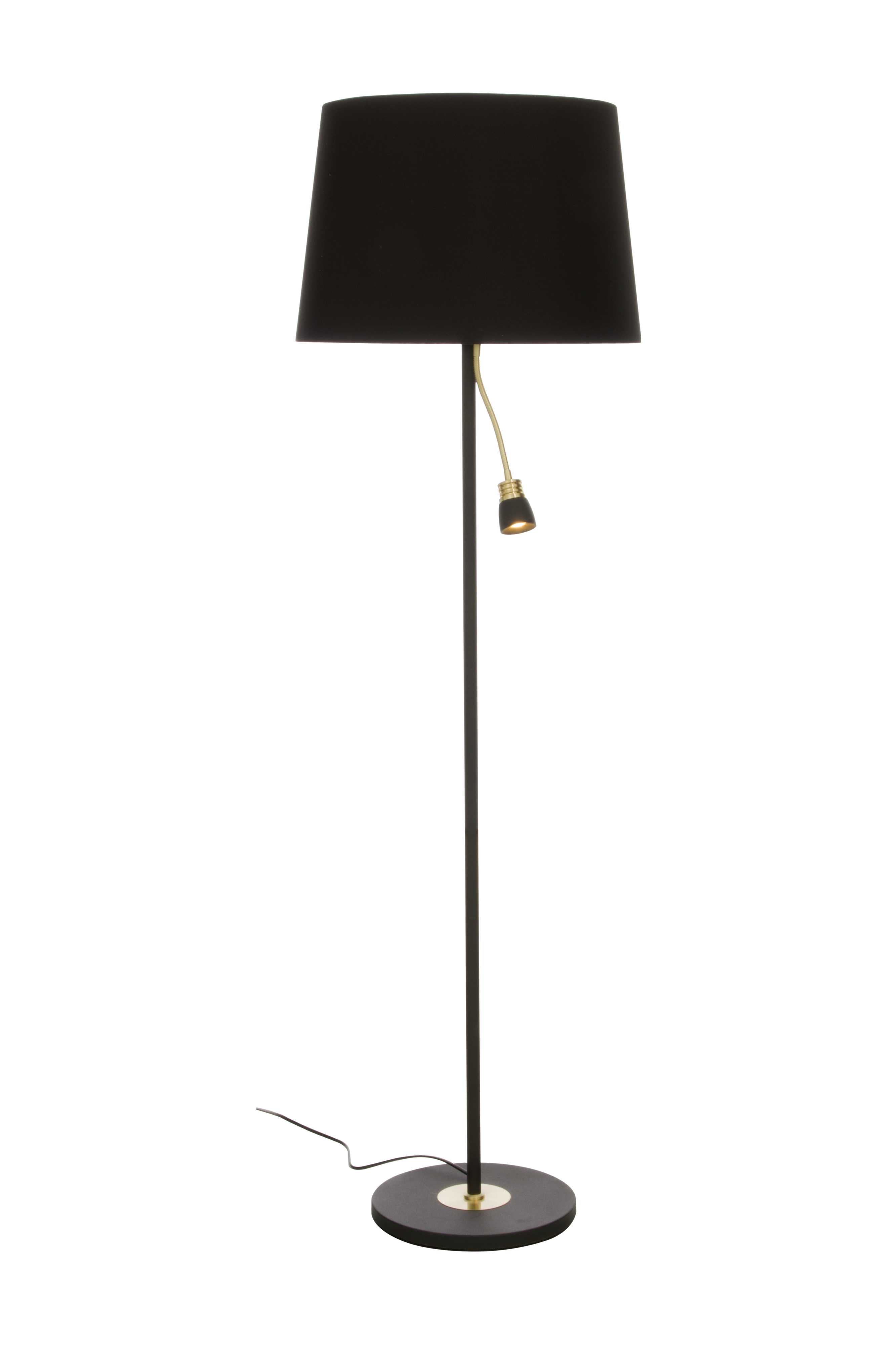 Aneta Lighting - EKETORP GULVLAMPE SVART/MATT MESSING