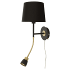 Aneta Lighting - EKETORP VEGGLAMPE SVART/MESSING