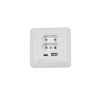 Lanse - VEGGKONTAKT 2xEURO+USB A+C LA Hurtiglader 3A inkl. kombiram