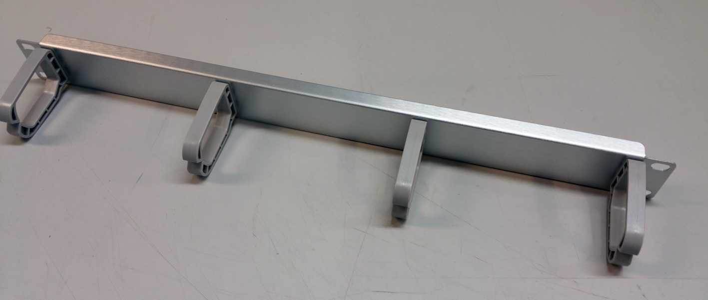 Lanse - HORISONTAL FØRINGSPANEL 1U ALU  TELESAFE 4710-544 PATCHGUID