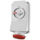 Mennekes - 5108A,32A5p6h 400V Veggmontert Uttak DUO Block IP44