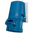 Mennekes - 27001VN, Veggmontert apparat Uttak 16A3p6h 230V IP44 med liten kaplsing. Nikkelbelagte kontakter.