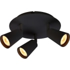 Unilamp - Kony Rondell WarmDim Matt Sort 3 x 6W GU10 230V