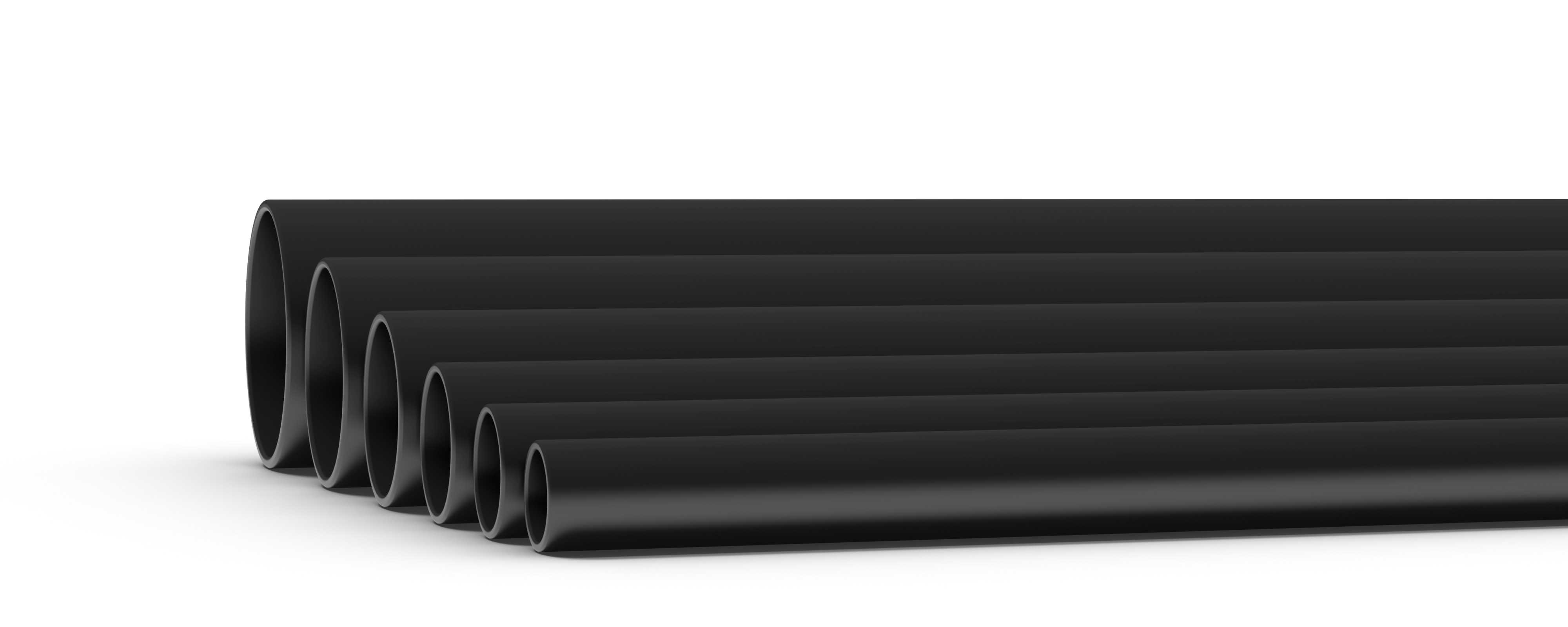PM Flex - Stive rør PP UV 50 mm 750N Black / 3m