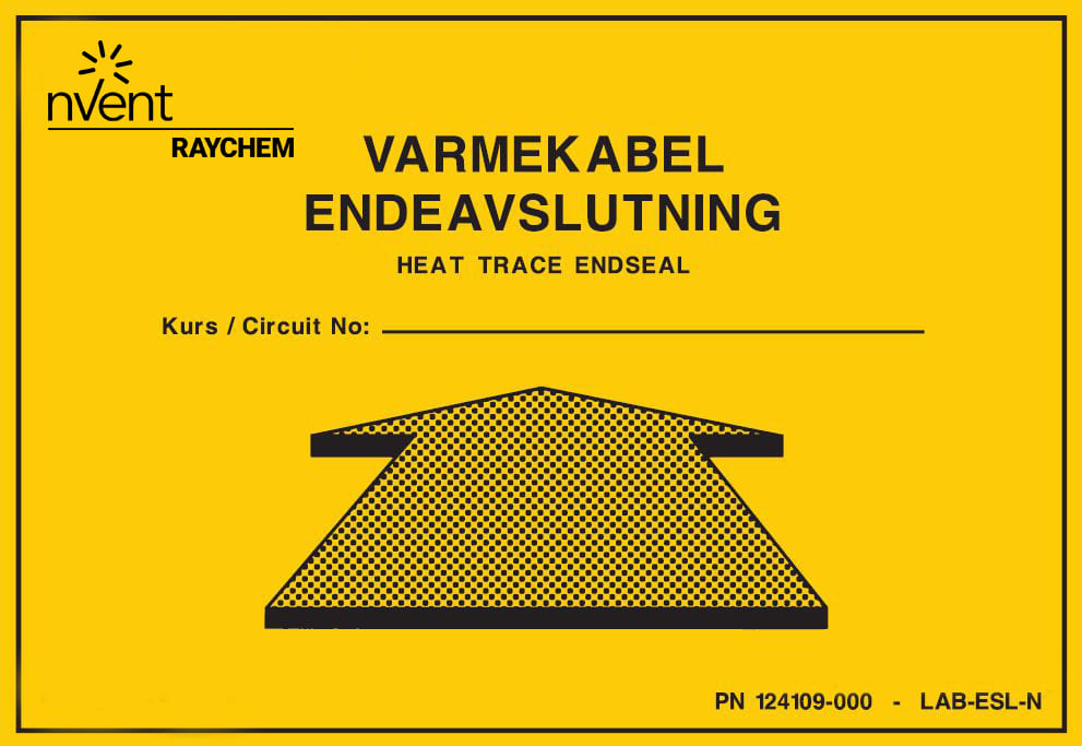 Raychem / nVent - LAB-ESL-N MERKESKILT FOR ENDE.