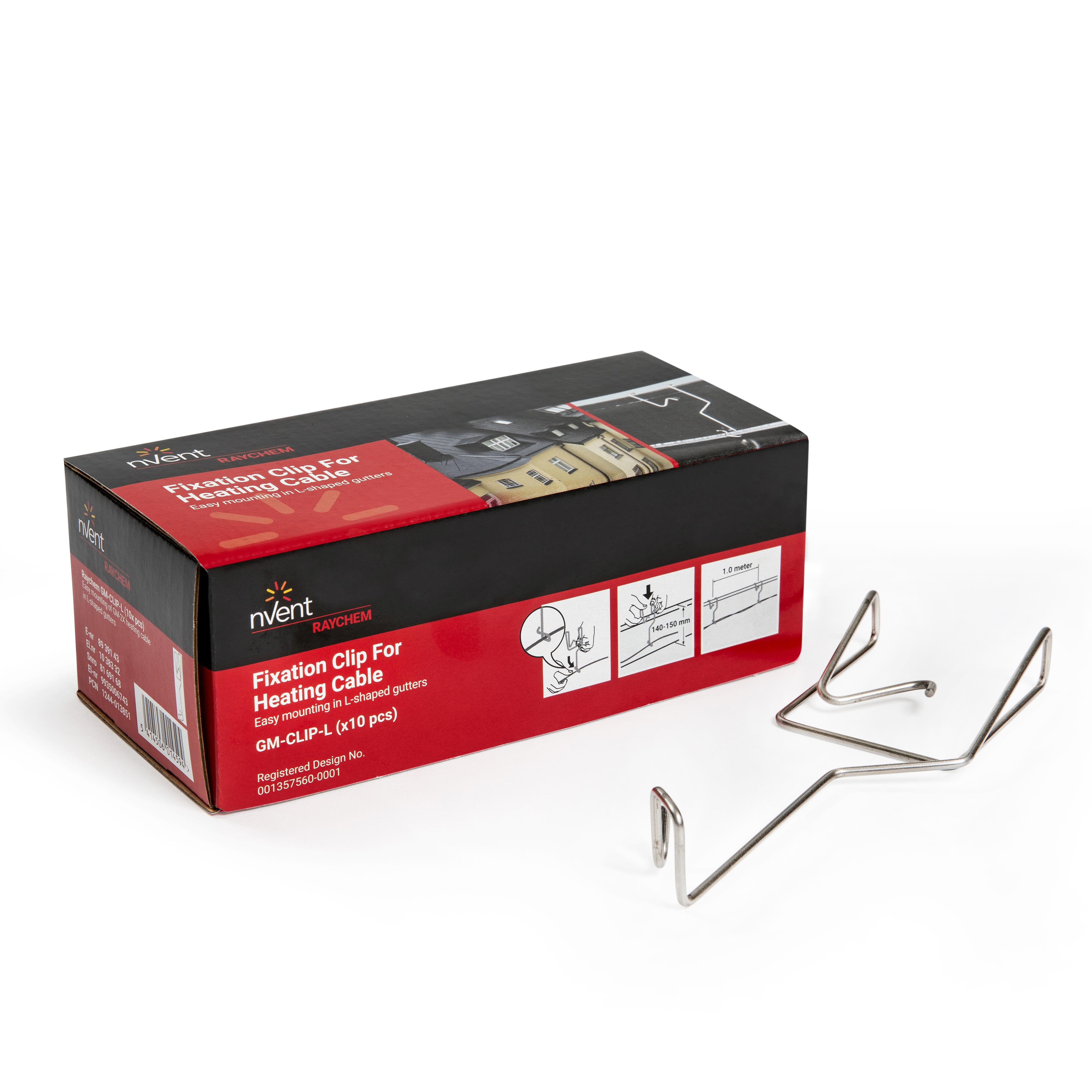Raychem / nVent - GM-CLIP-L for L-formet takrenne 10 st/pakke