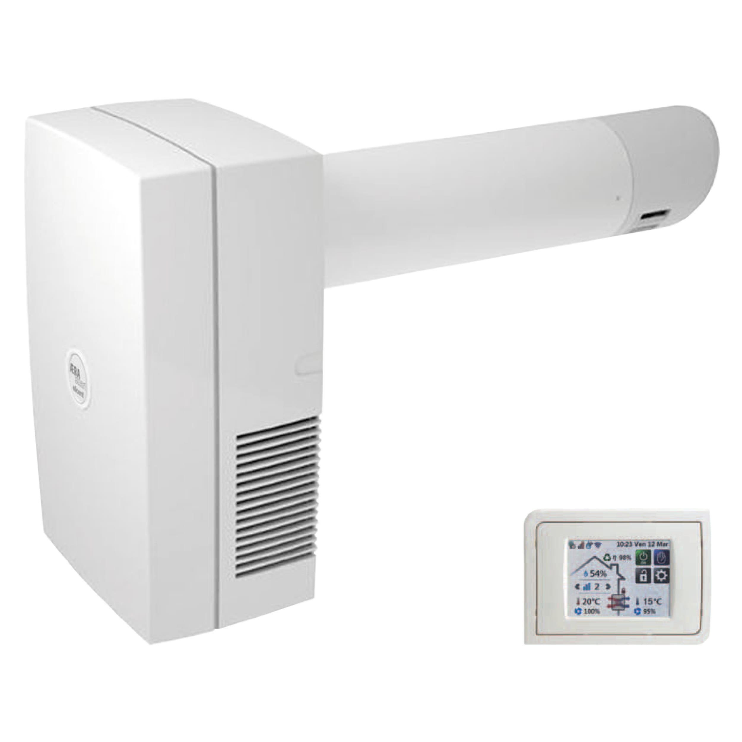 Ingeniørfirma Knut J. Bø - REC SMART + TC D100/L500 VARMEGJENVINNER TOUCH PANEL