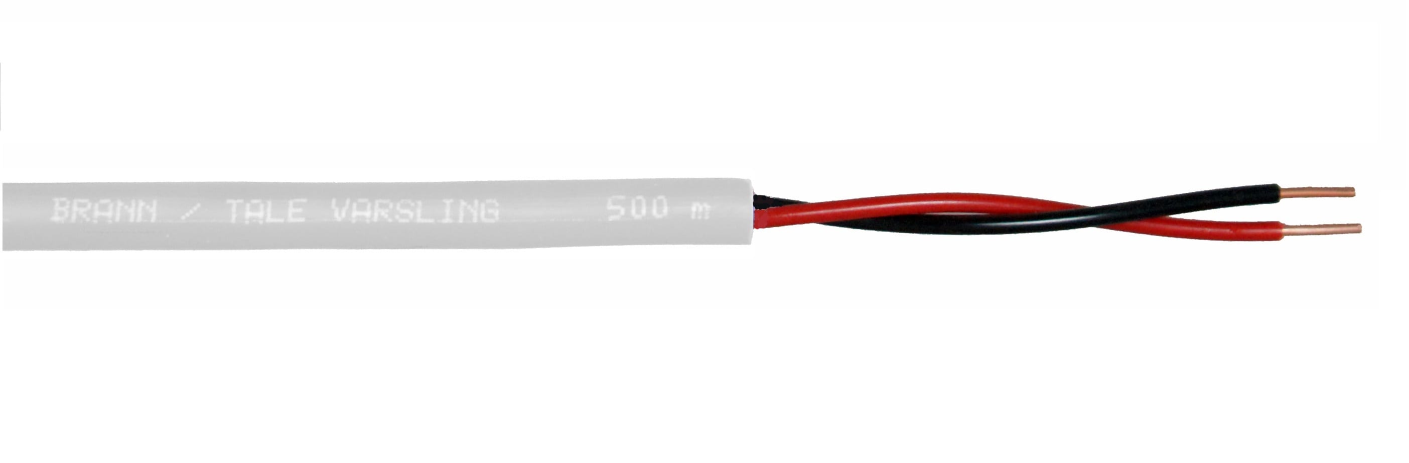 Jørgen Holmefjord AS - Brann/Talevarsling hvit 2x1mm