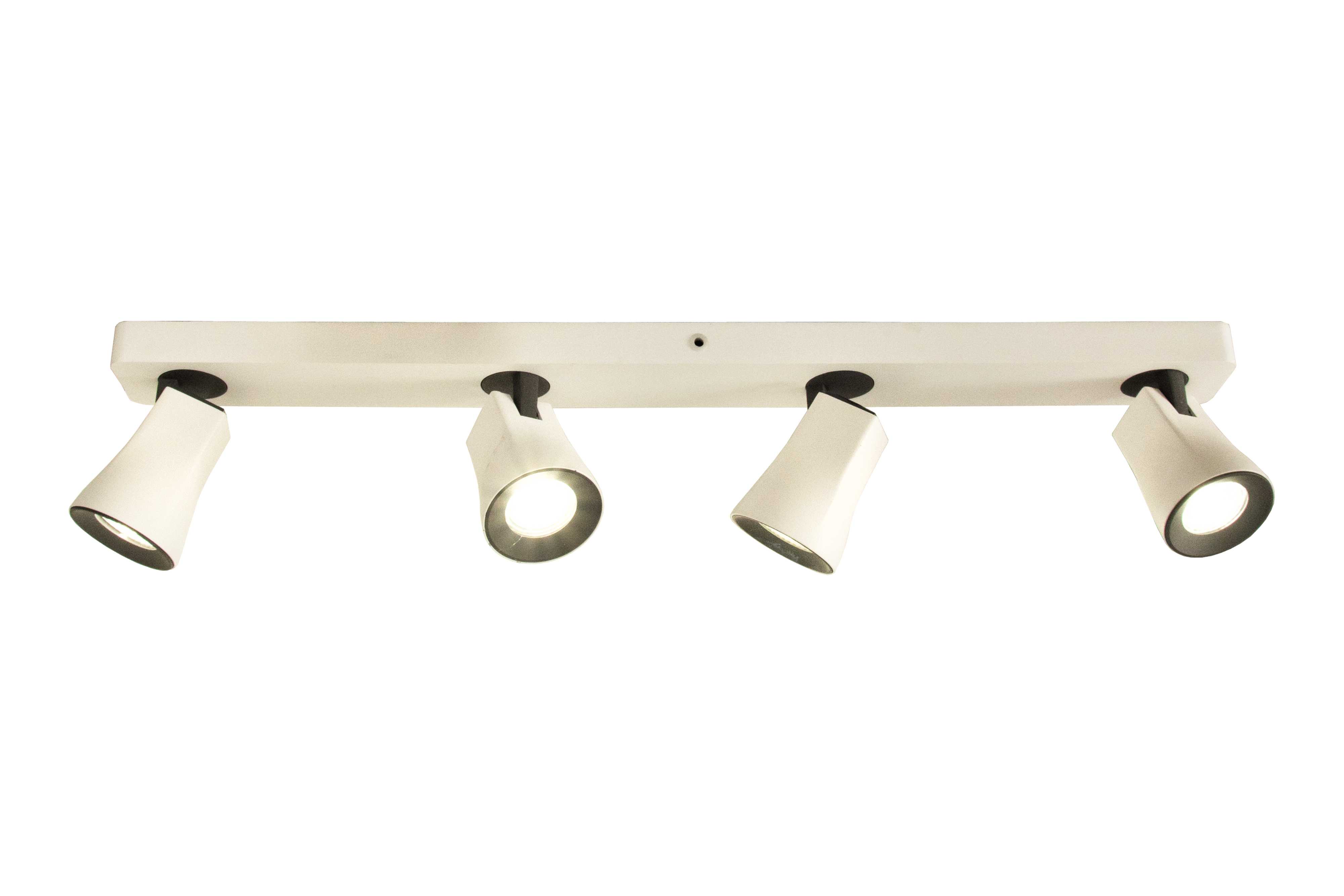 Aneta Lighting - MODUS takspot skinne 4-lys hvit/grå, GU10