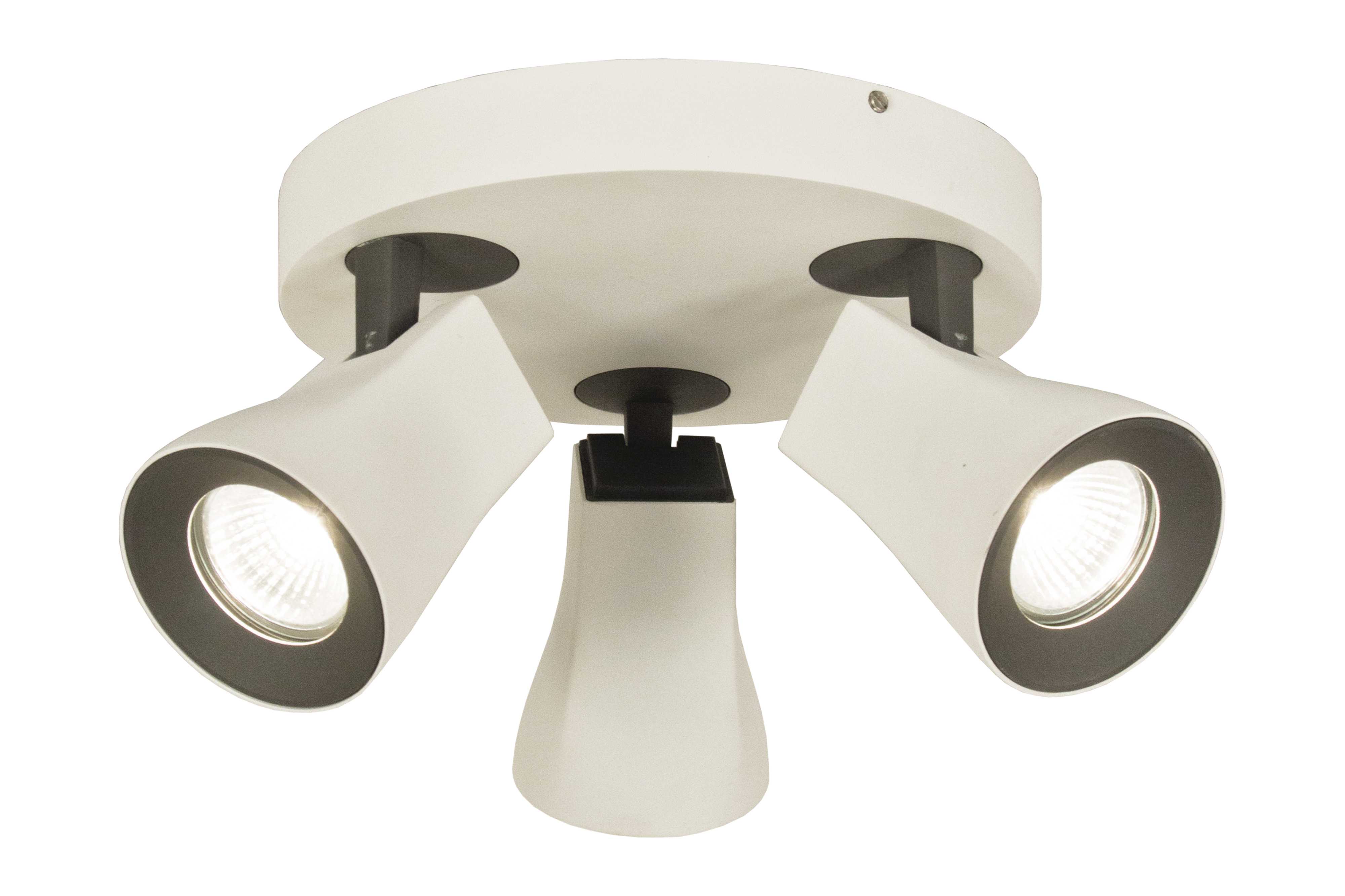 Aneta Lighting - MODUS takspot rund 3-lys hvit/grå, GU10