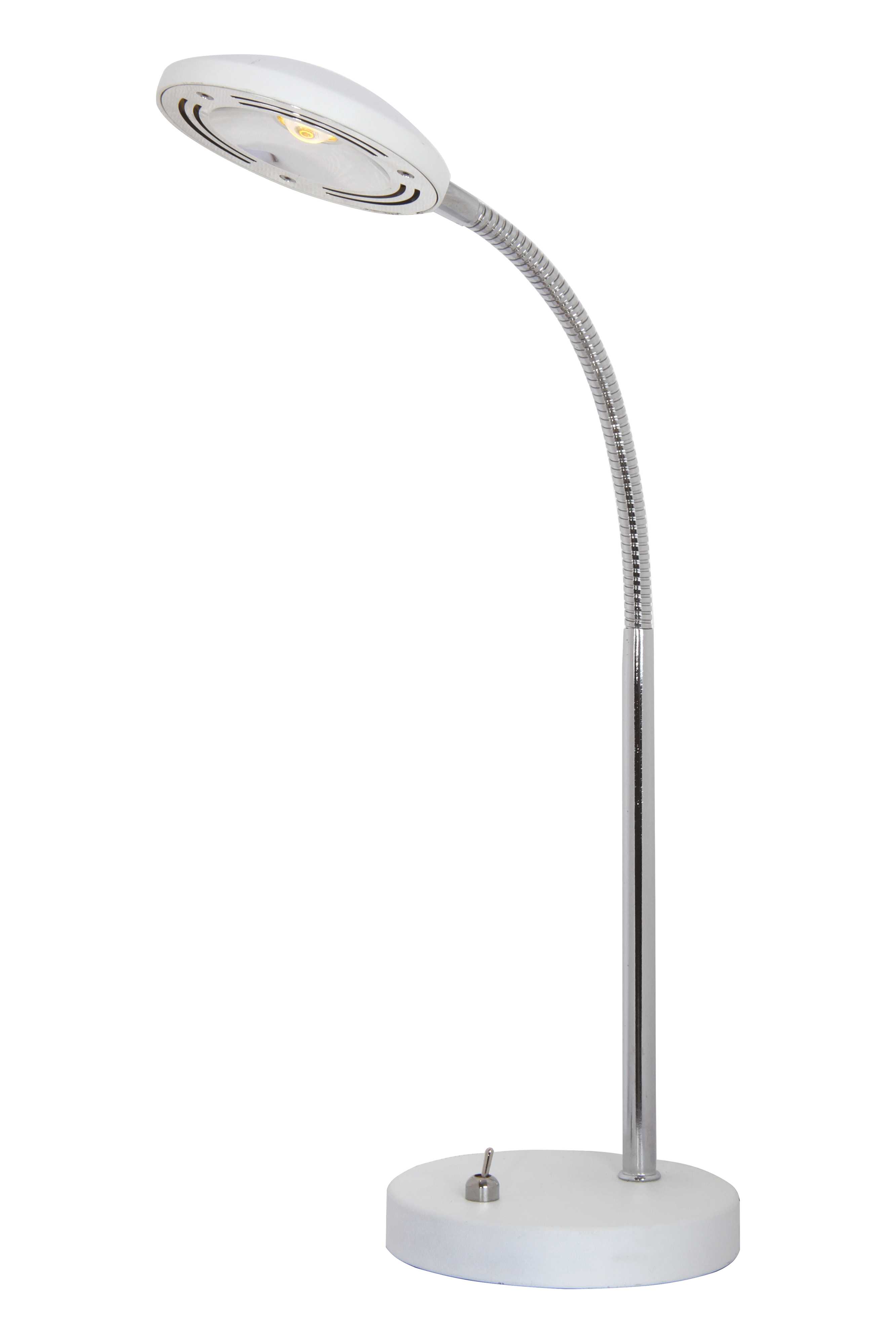 Aneta Lighting - HERO bordlampe hvit/krom, LED 5W
