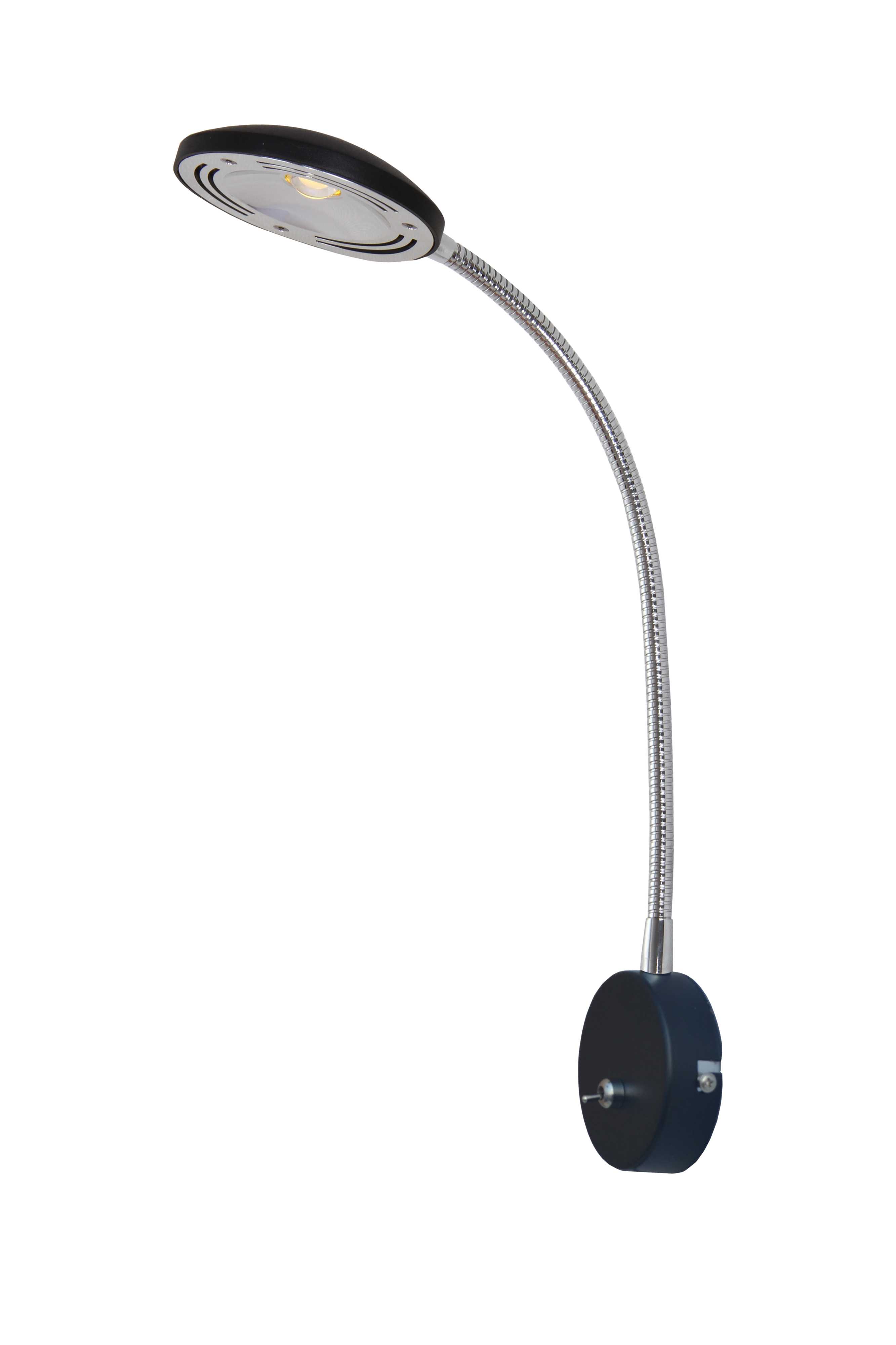 Aneta Lighting - HERO vegglampe svart/krom, LED 5W