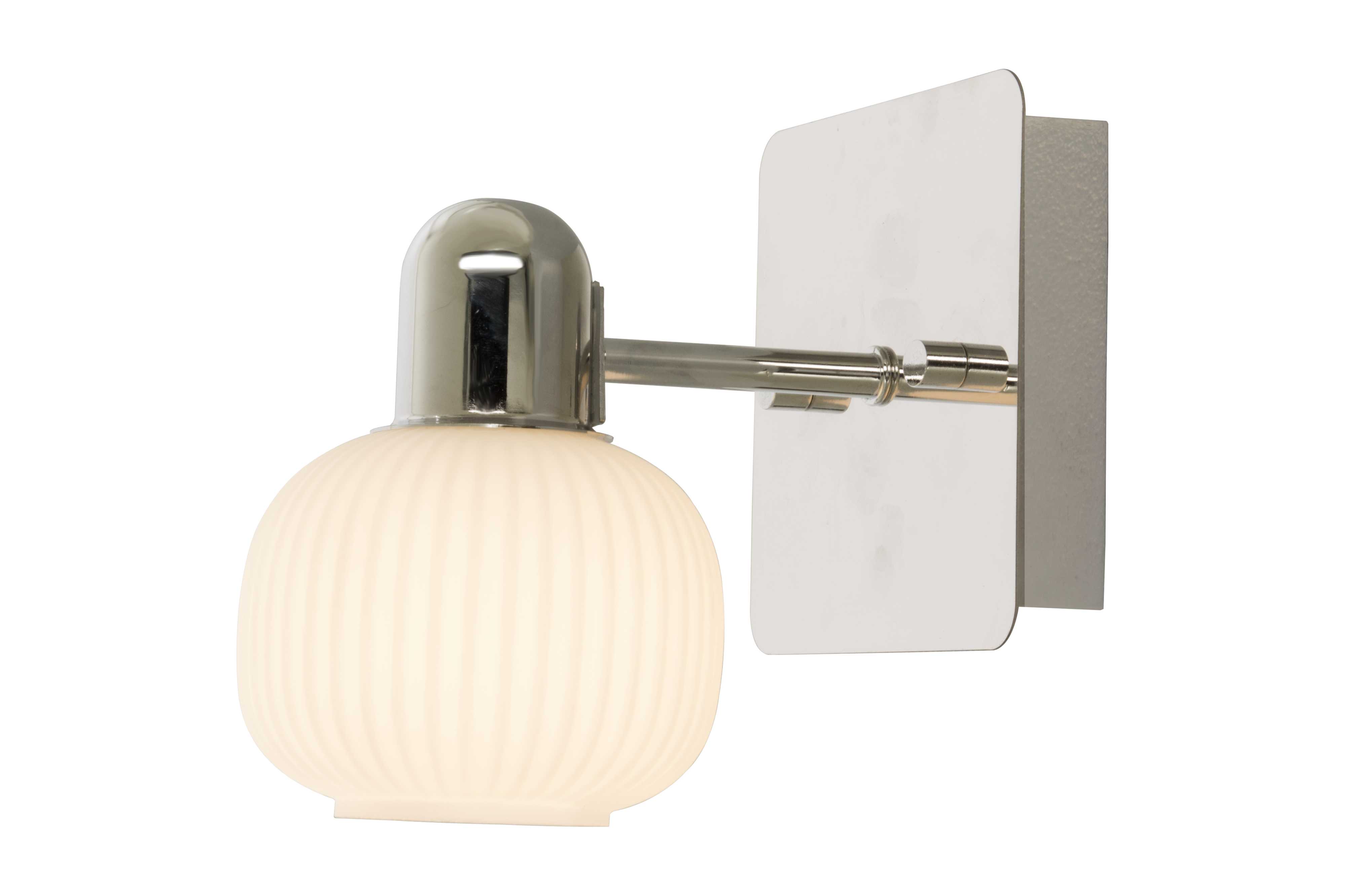 Aneta Lighting - MESSINA VÄGGLAMPE BAD 1 LYS KROM/HVIT