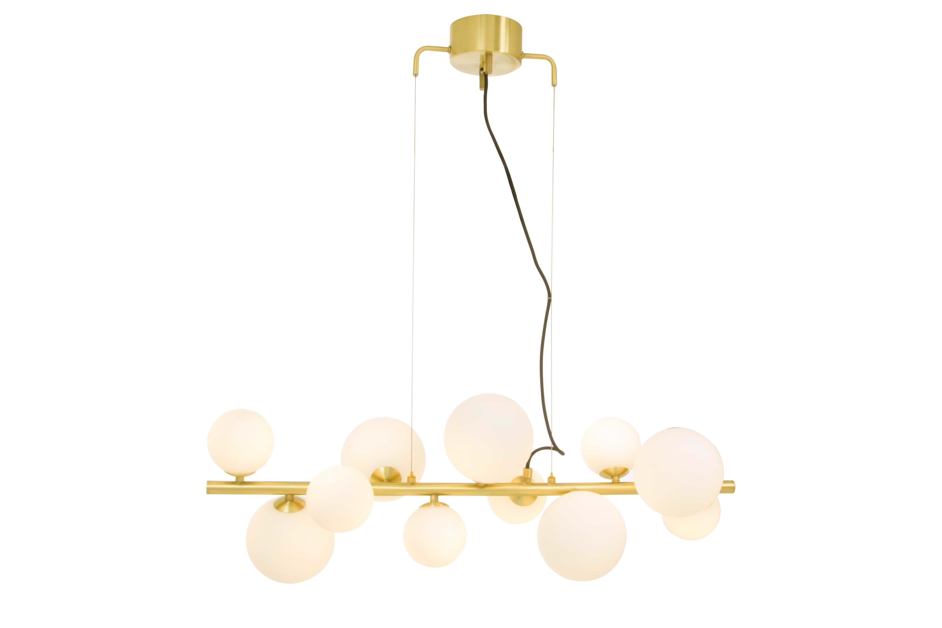 Aneta Lighting - MOLEKYL TAKLAMPE L85 MATT MESSING/HVIT