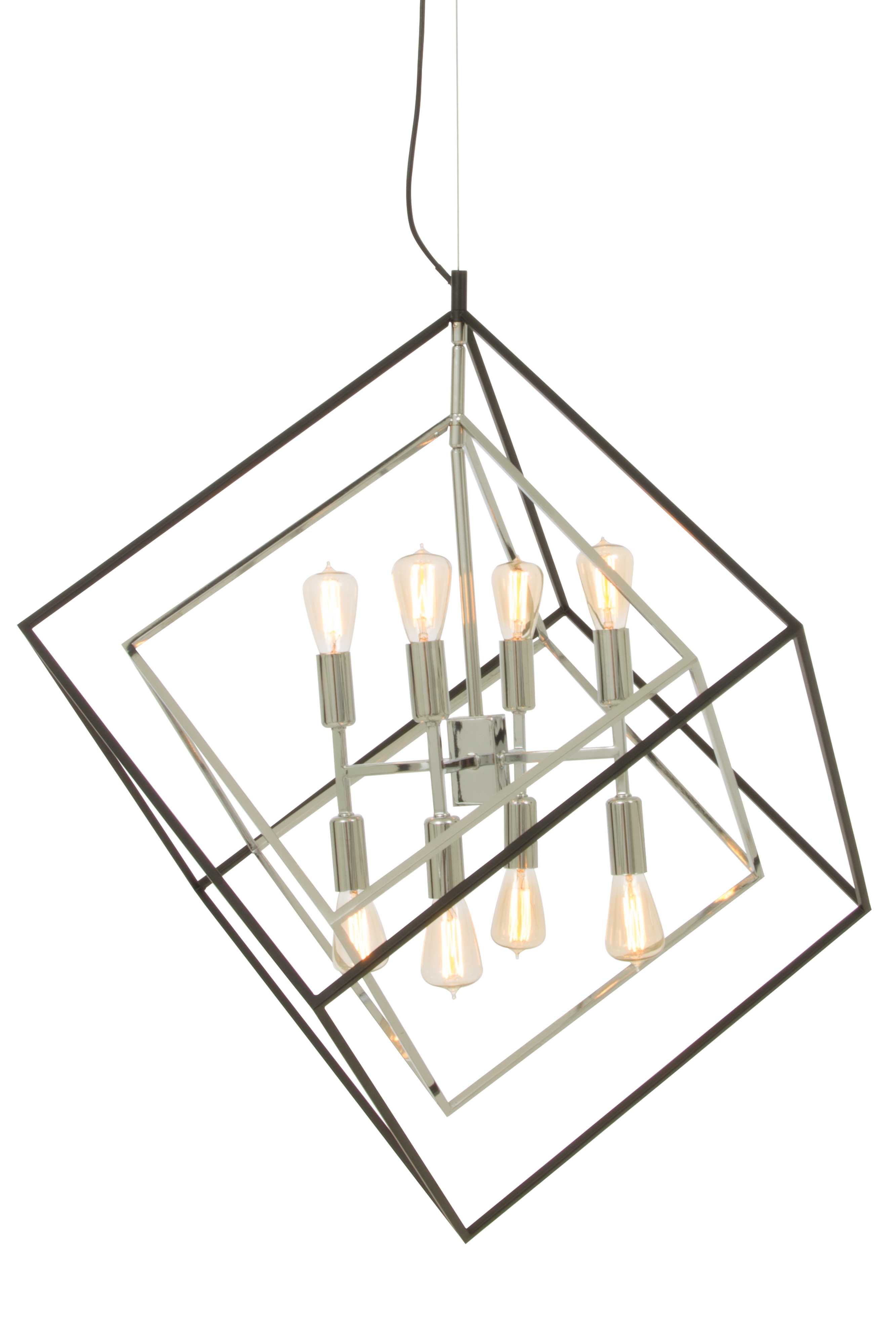 Aneta Lighting - CUBES TAKLAMPE STOR SVART/KROM