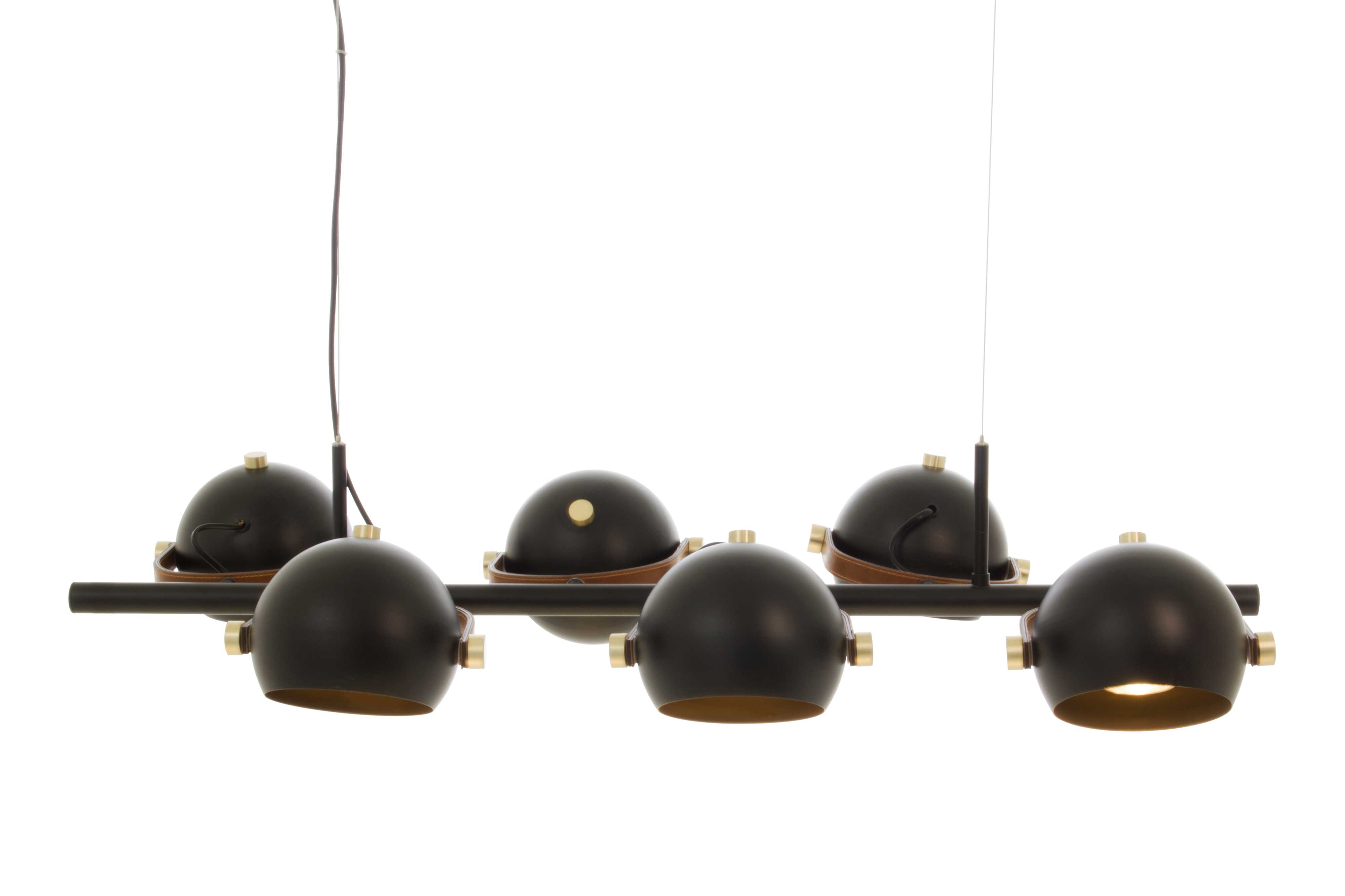 Aneta Lighting - BOW TAKLAMPE 6-LYS SVART