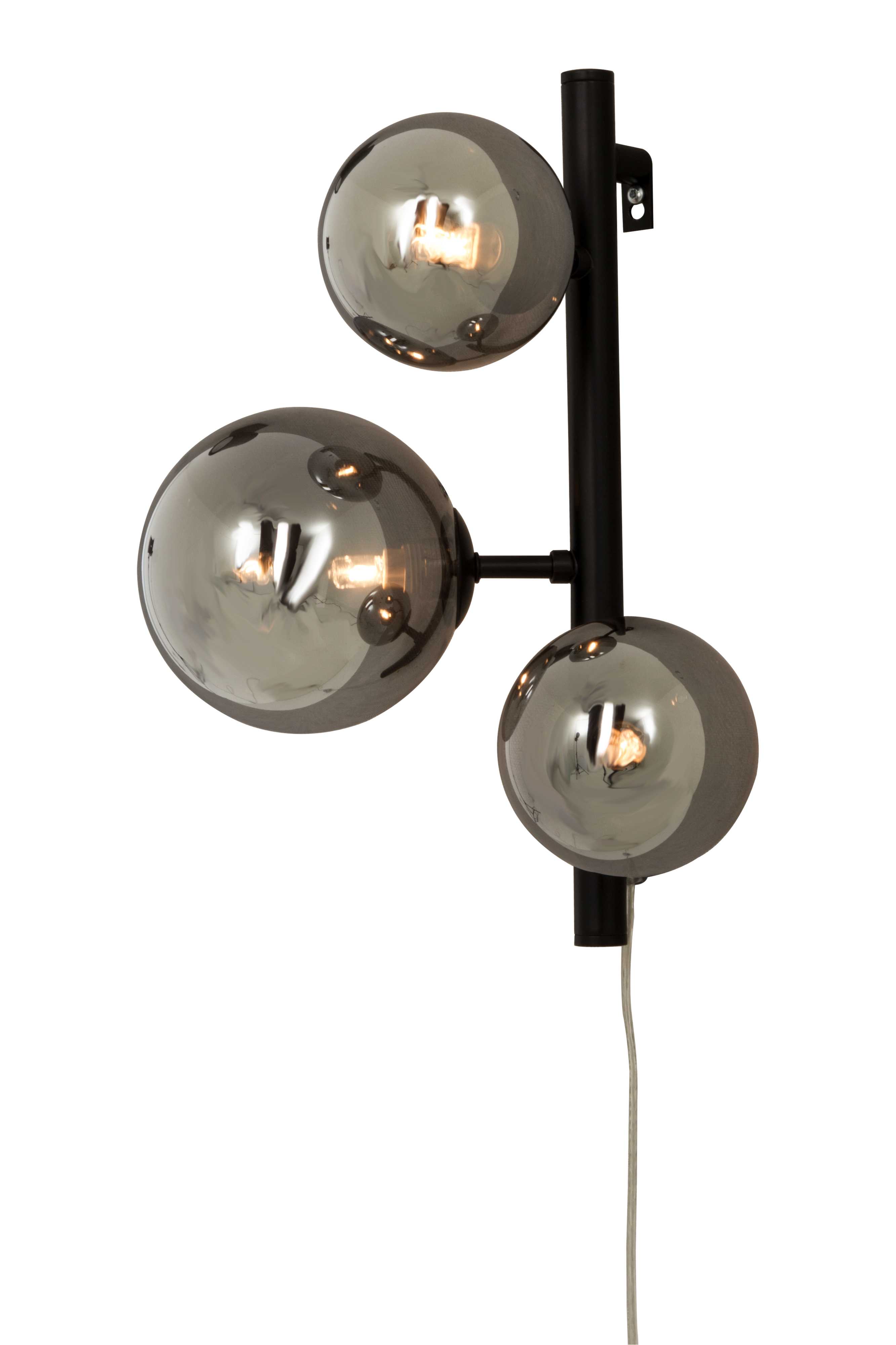 Aneta Lighting - MOLEKYL VEGGLAMPE SVART/RØK