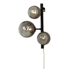 Aneta Lighting - MOLEKYL VEGGLAMPE SVART/RØK