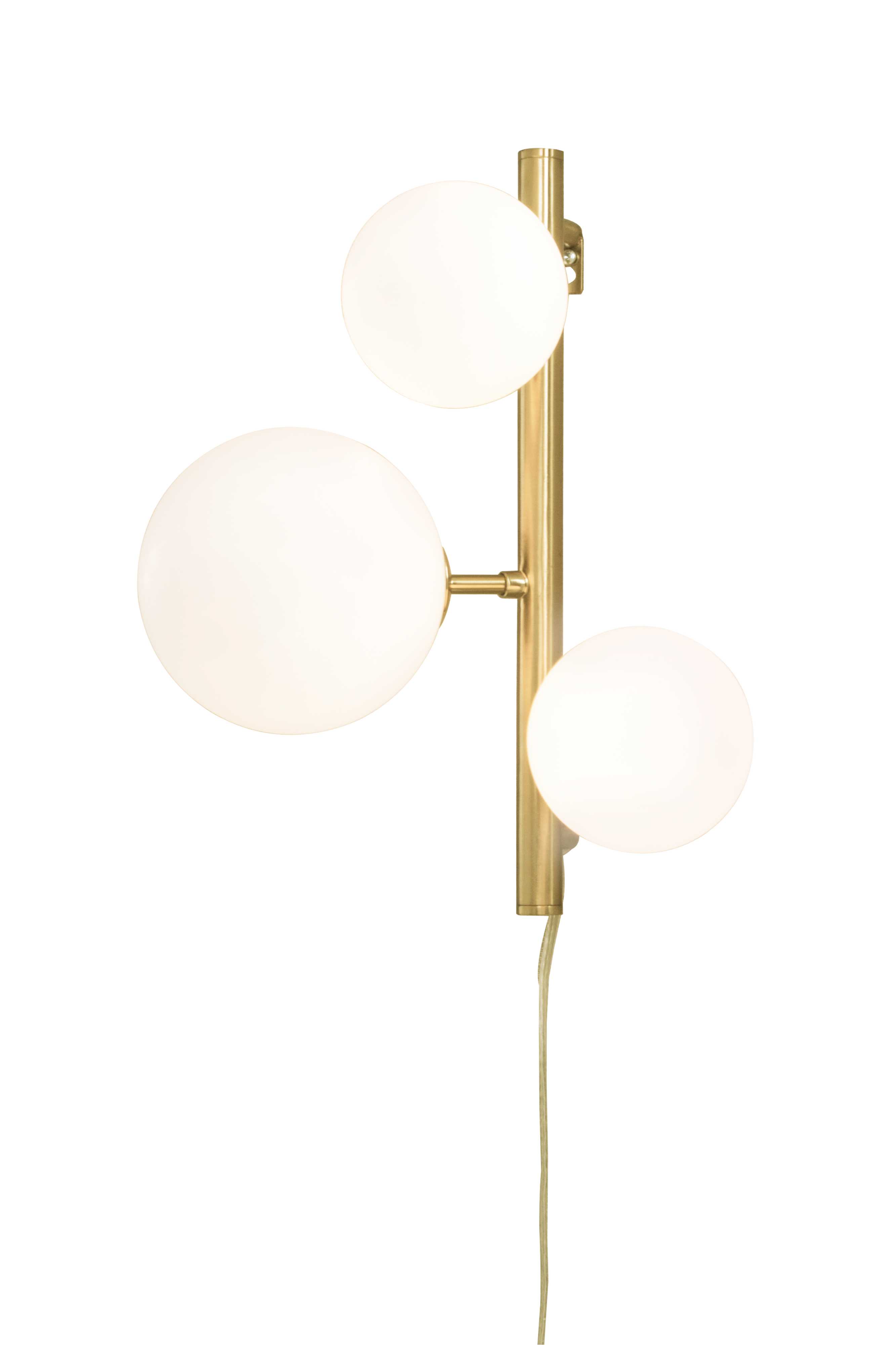 Aneta Lighting - MOLEKYL VEGGLAMPE MATT MESSING/HVIT