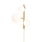 Aneta Lighting - MOLEKYL VEGGLAMPE MATT MESSING/HVIT