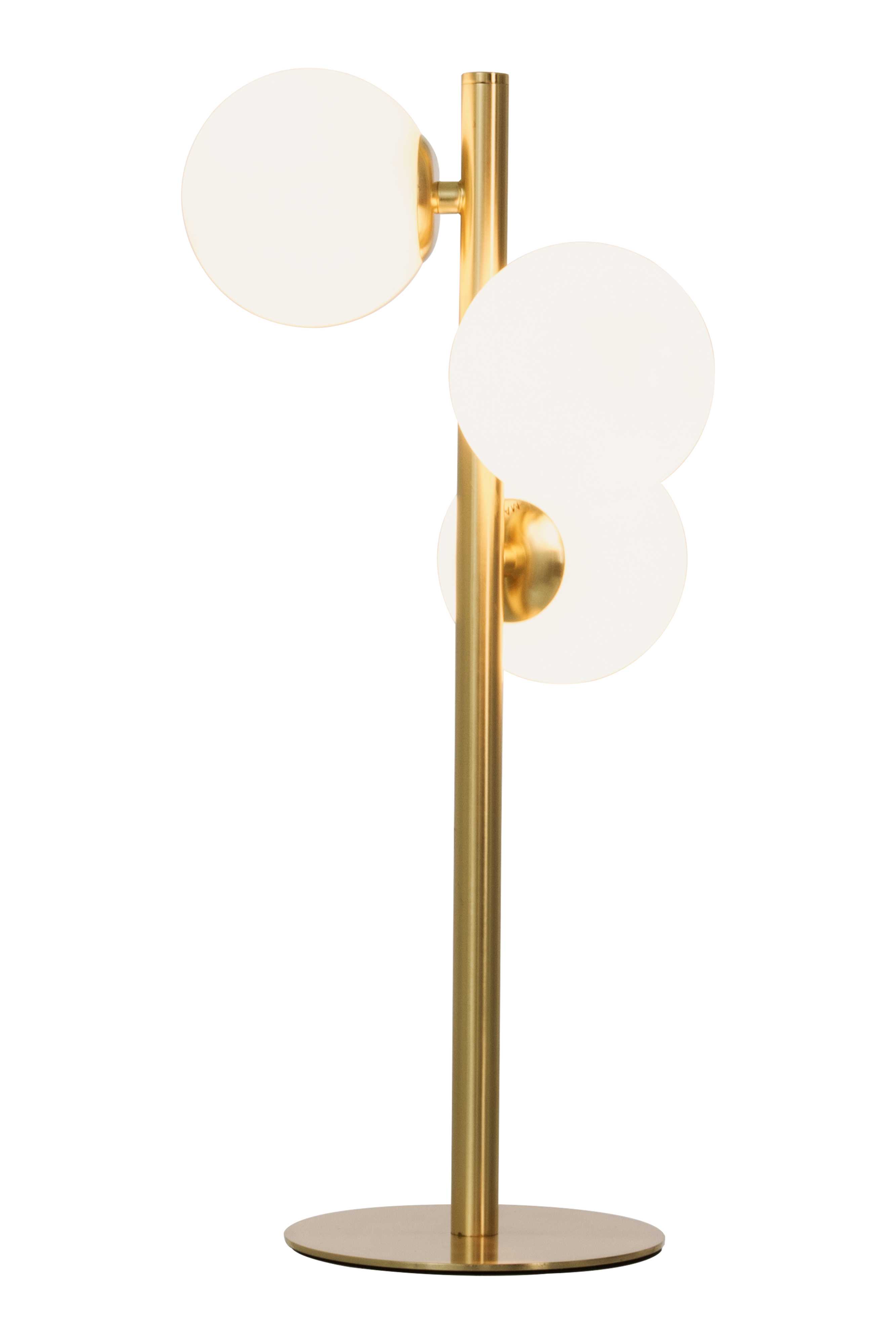 Aneta Lighting - MOLEKYL BORDLAMPE 3-LYS MATT MESSING/HVIT