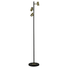 Aneta Lighting - GUSTO golv 3-lys svart/messing, LED 5W