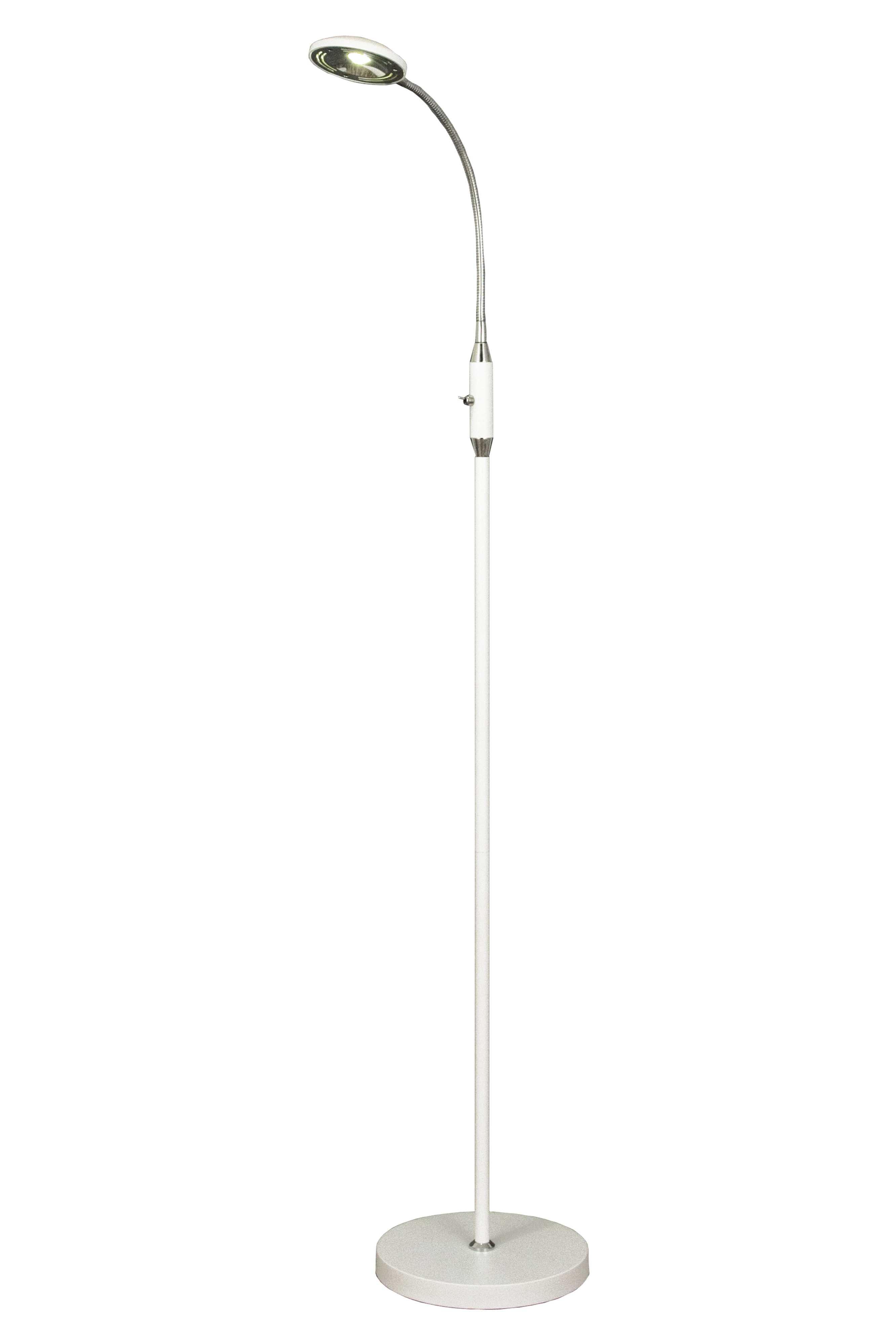 Aneta Lighting - HERO golvlampe hvit/krom, LED 5W