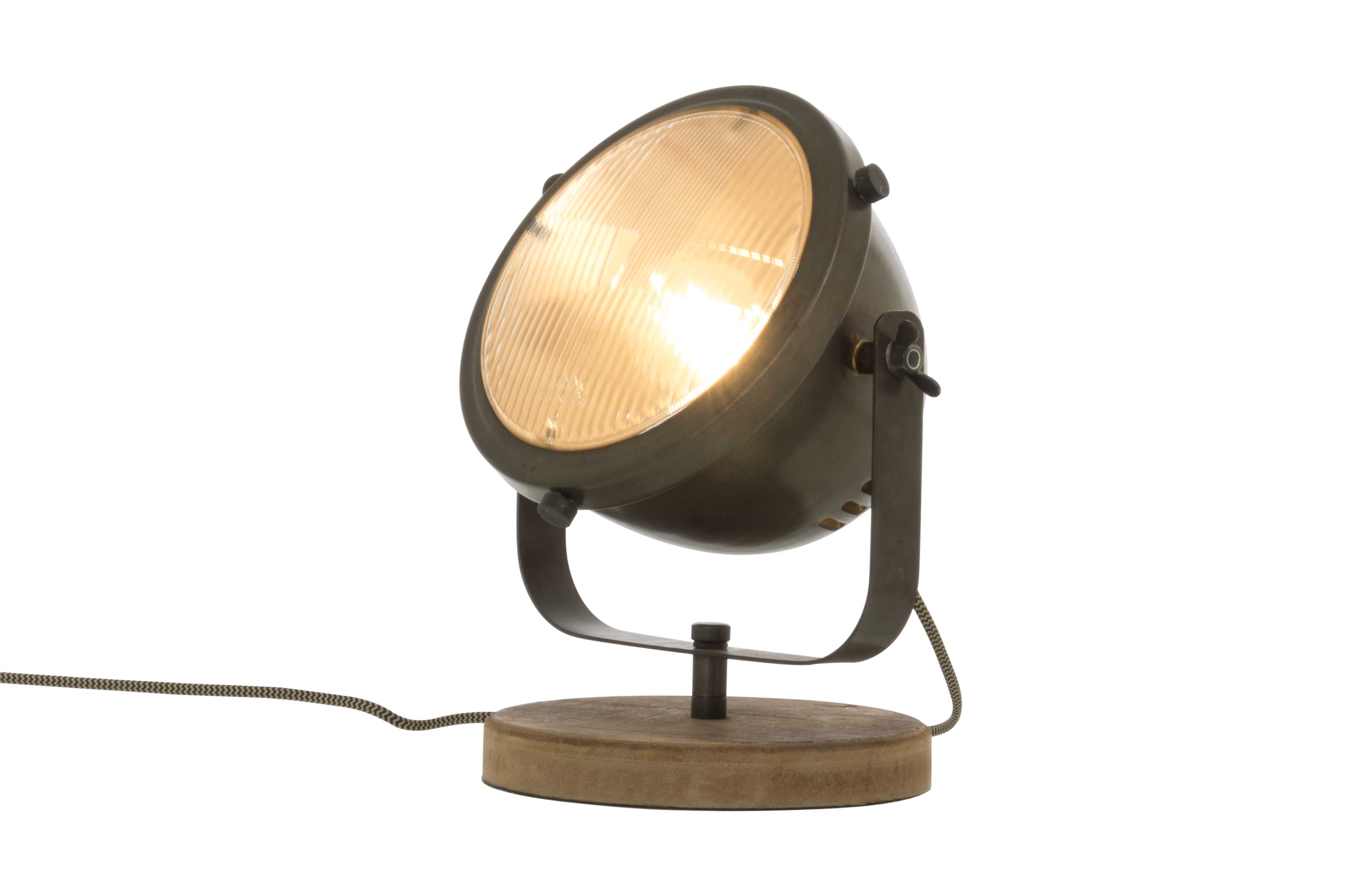 Aneta Lighting - ALASKA BORDLAMPE/VEGGLAMPE JERNGRÅ/TRE