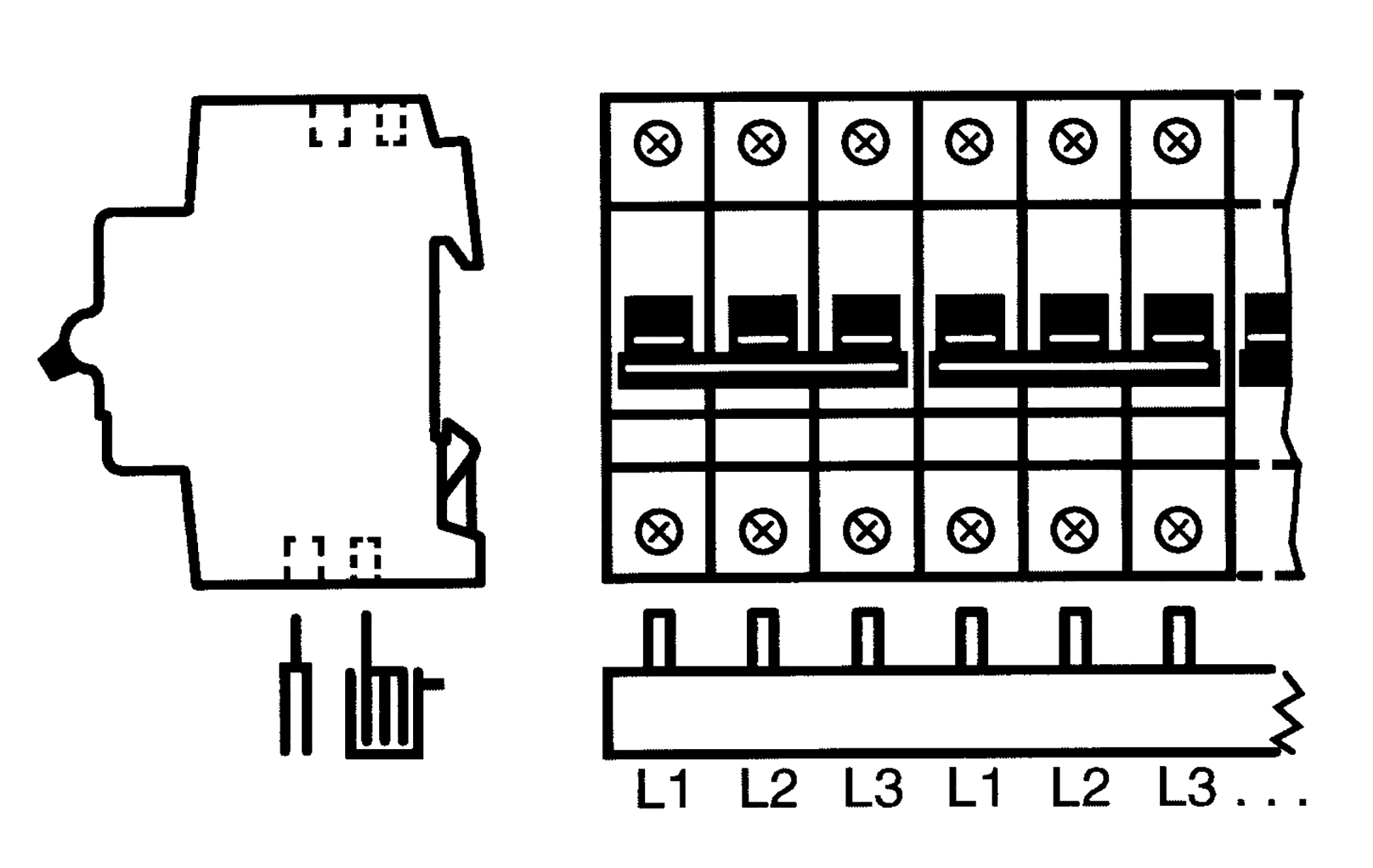 ABB Electrification - Samleskinne, L1,L2,L3.. 60mod, 16mm2