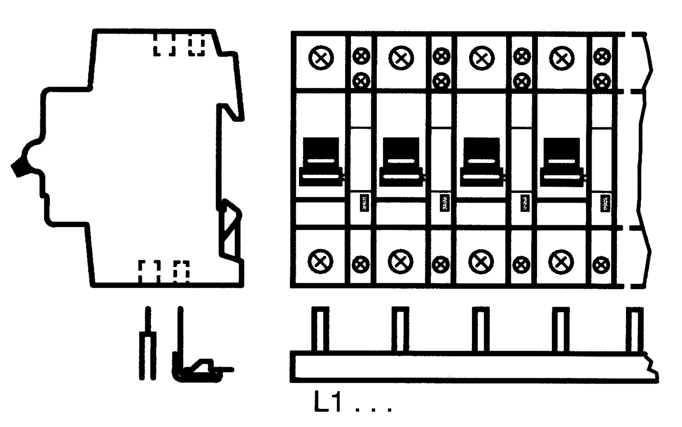 ABB Electrification - Samleskinne, L1.H.. 38mod, 16mm2
