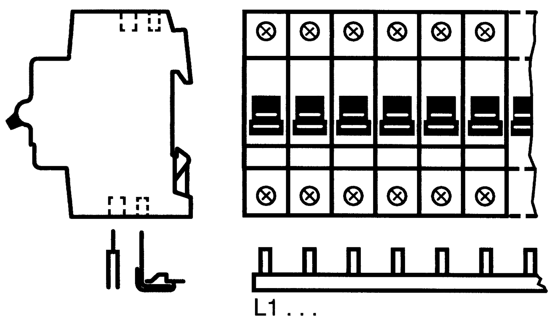 ABB Electrification - Samleskinne, L1.. 60mod, 16mm2